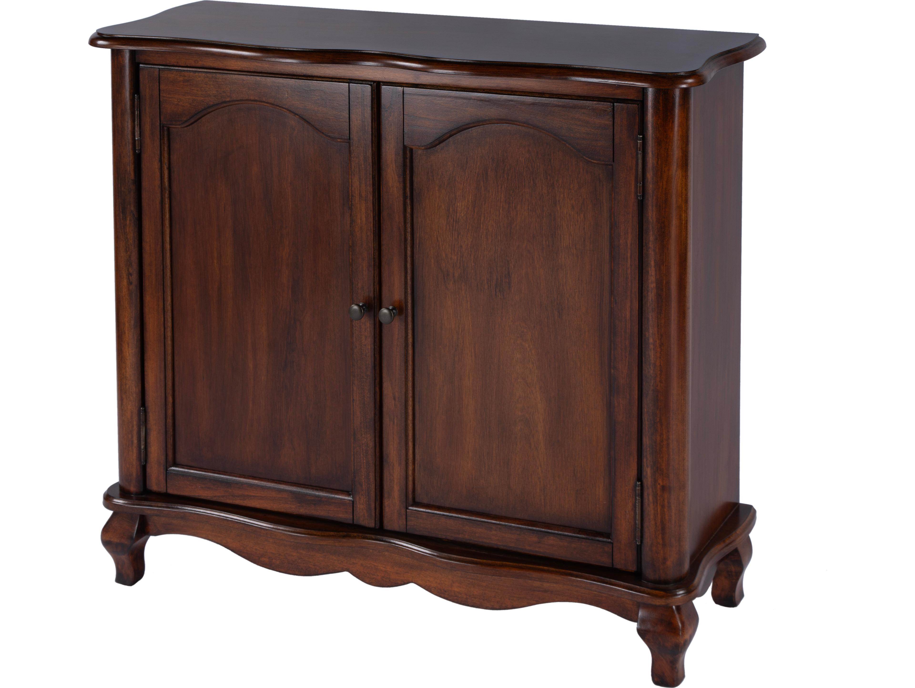 Butler Leyden Antique Cherry Brown Poplar Wood Accent Cabinet