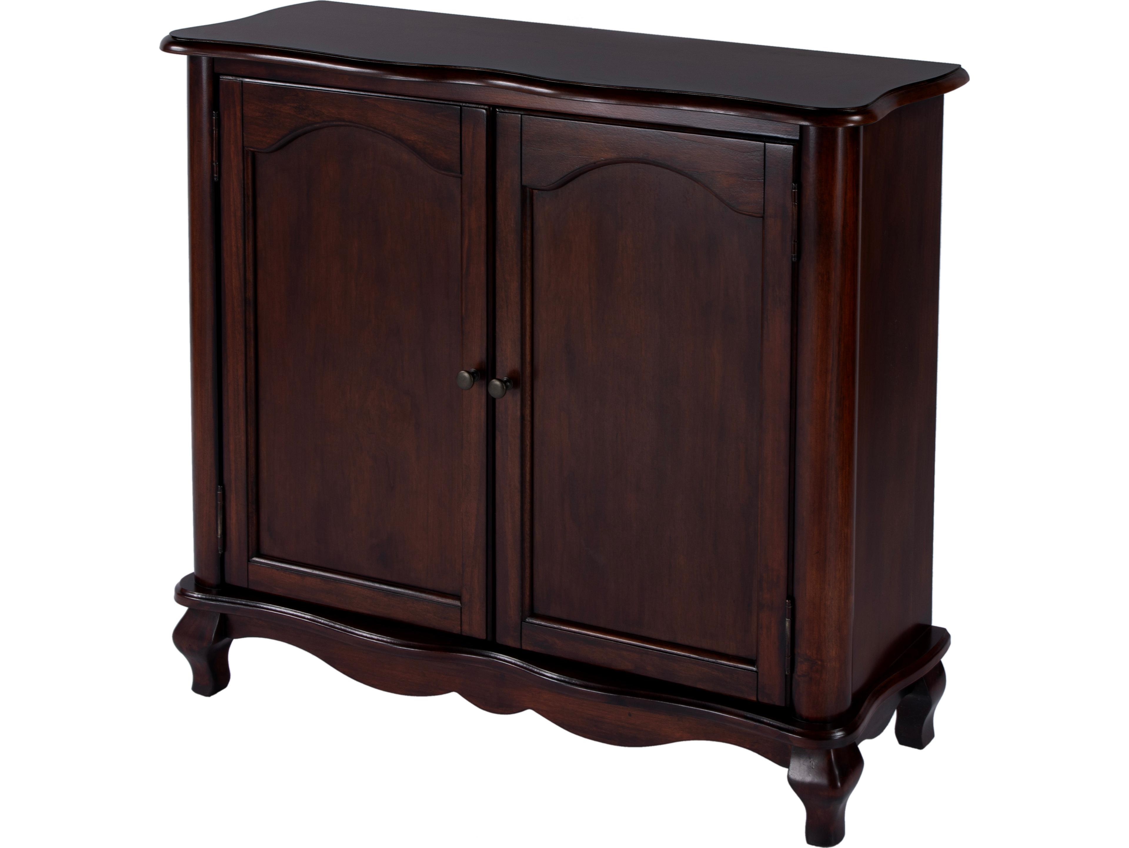 Butler Leyden Cherry Brown Poplar Wood Accent Cabinet