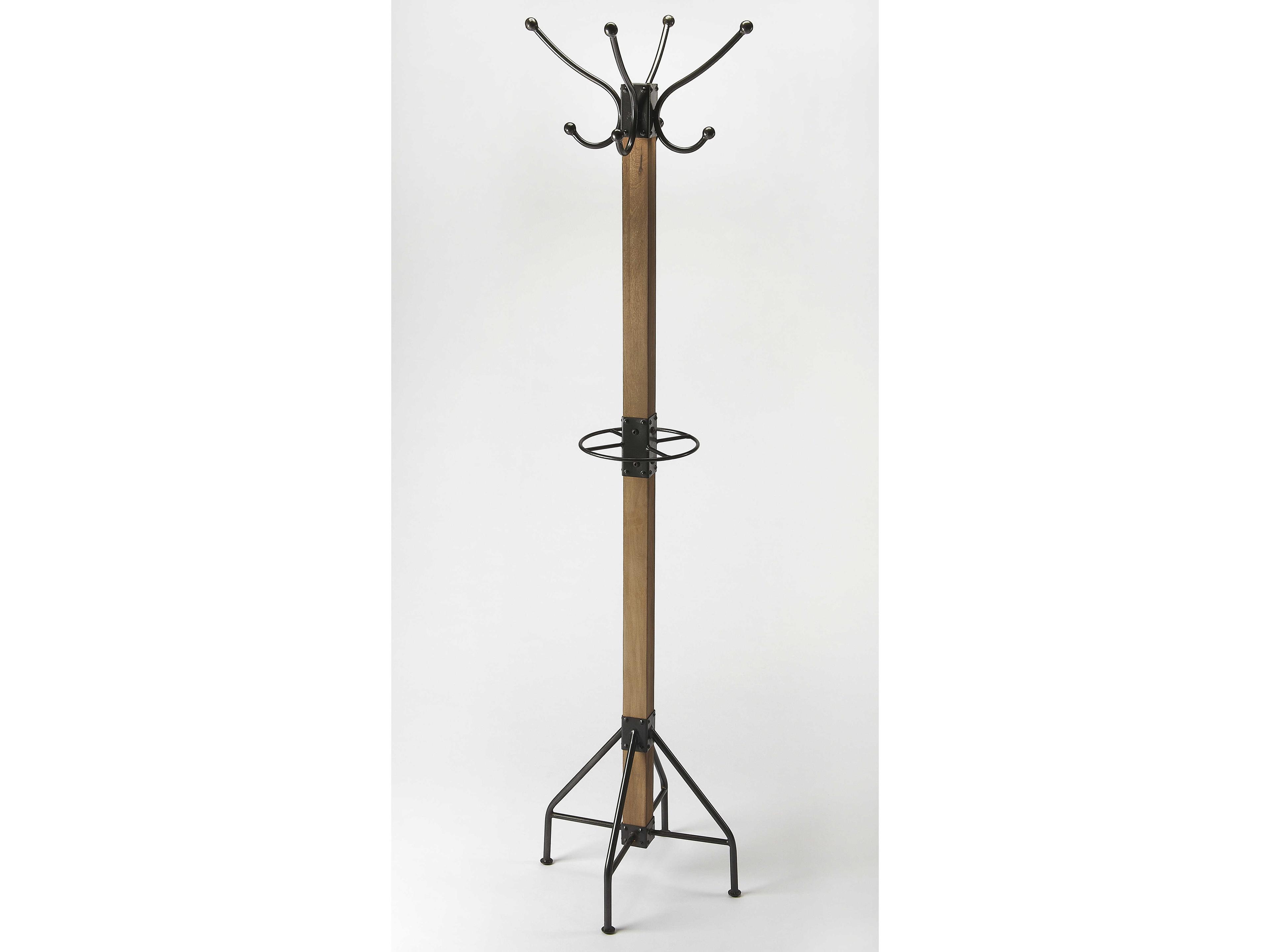 Butler Logan Square Gray Coat Rack with Umbrella Holder