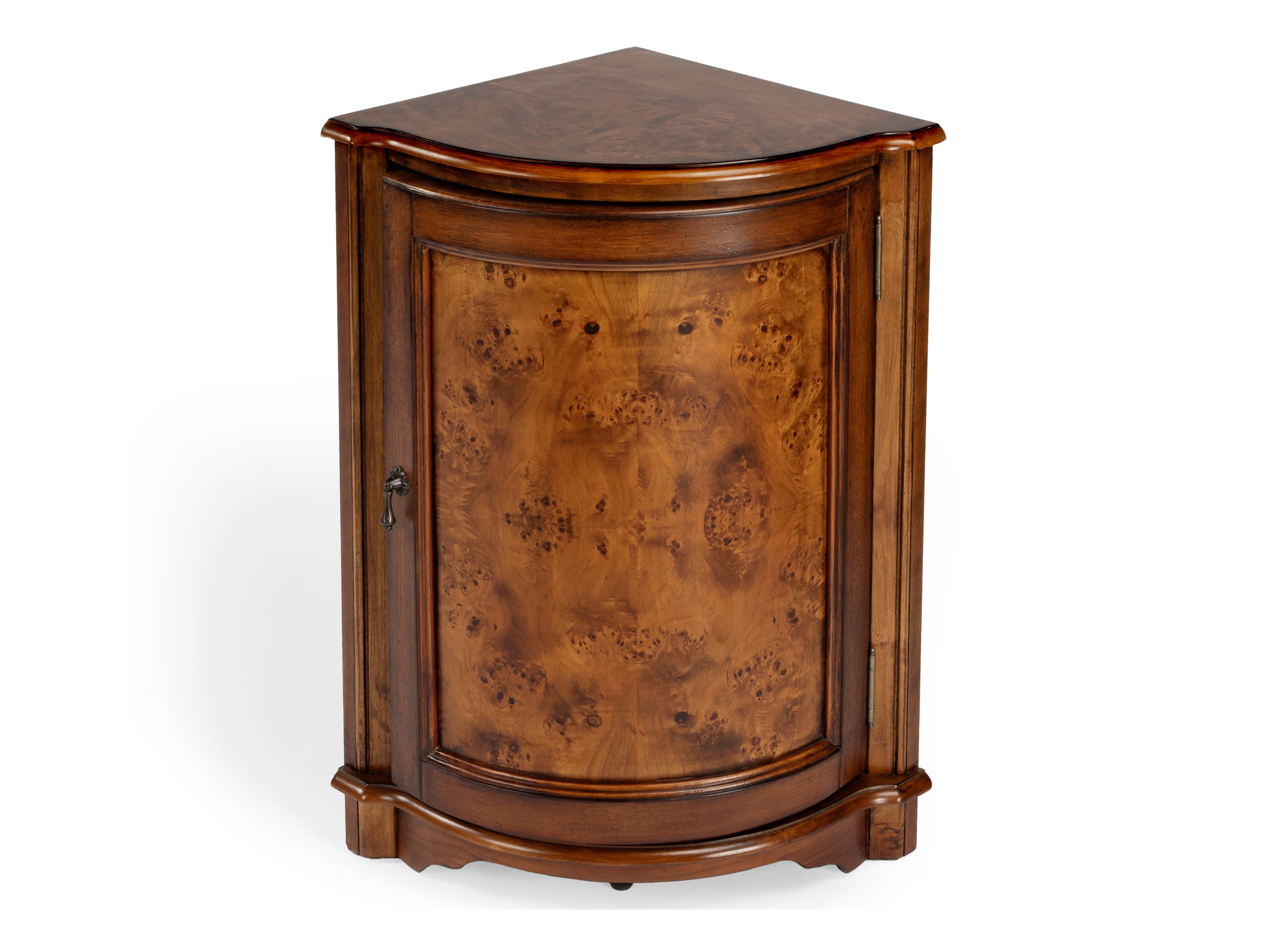 Butler Durham Olive Ash Brown Rubberwood Accent Cabinet