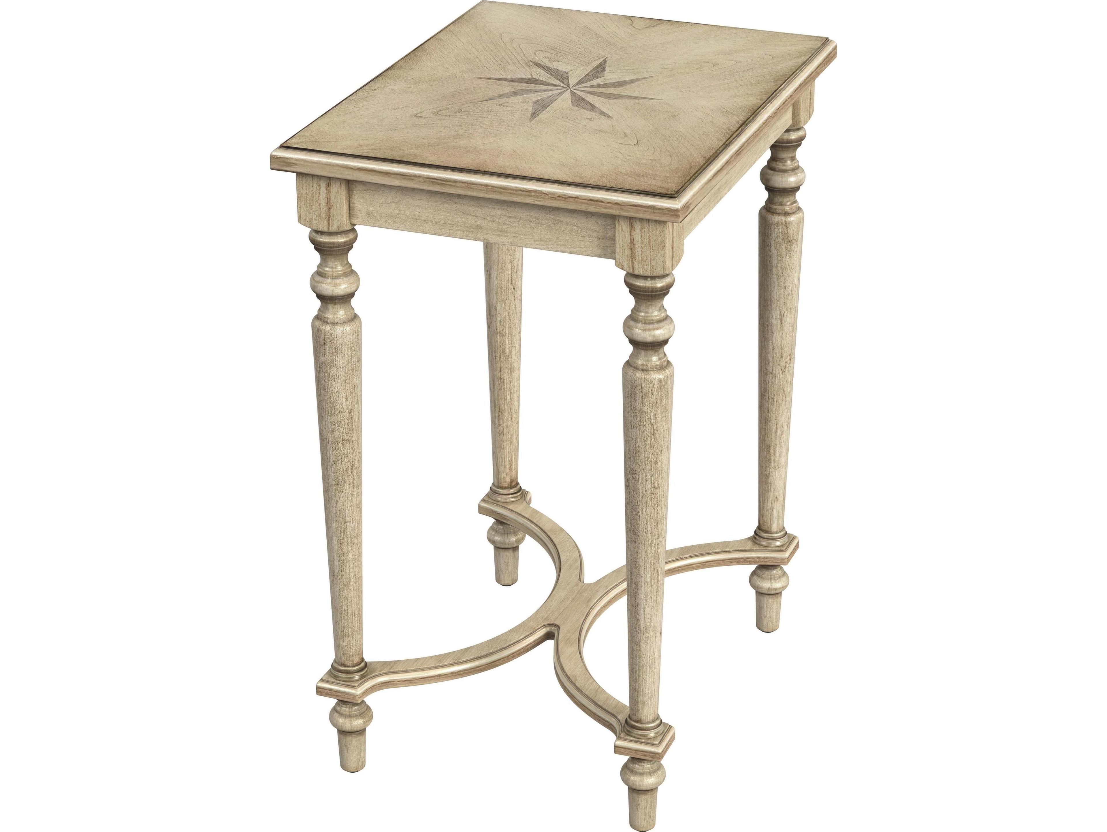 Butler Tyler Rectangular Wood Antique Beige End Table