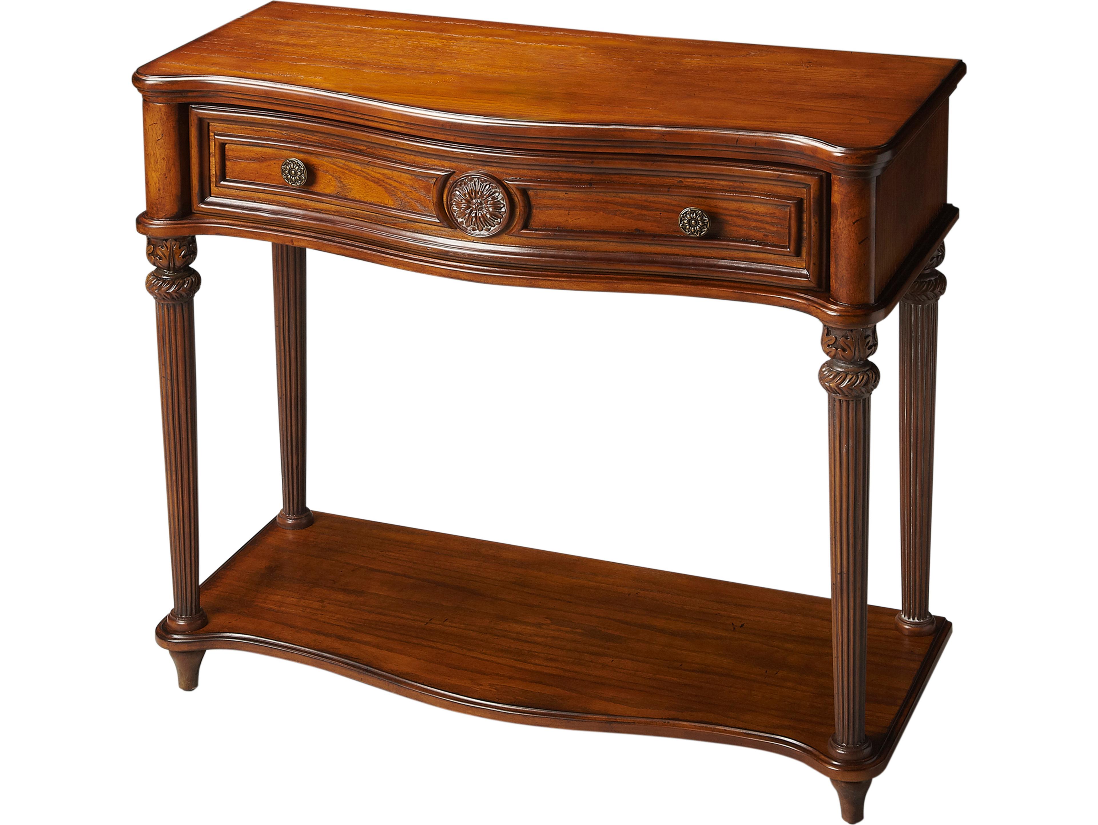 Butler Alexander Rectangular Wood Olive Ash Console Table