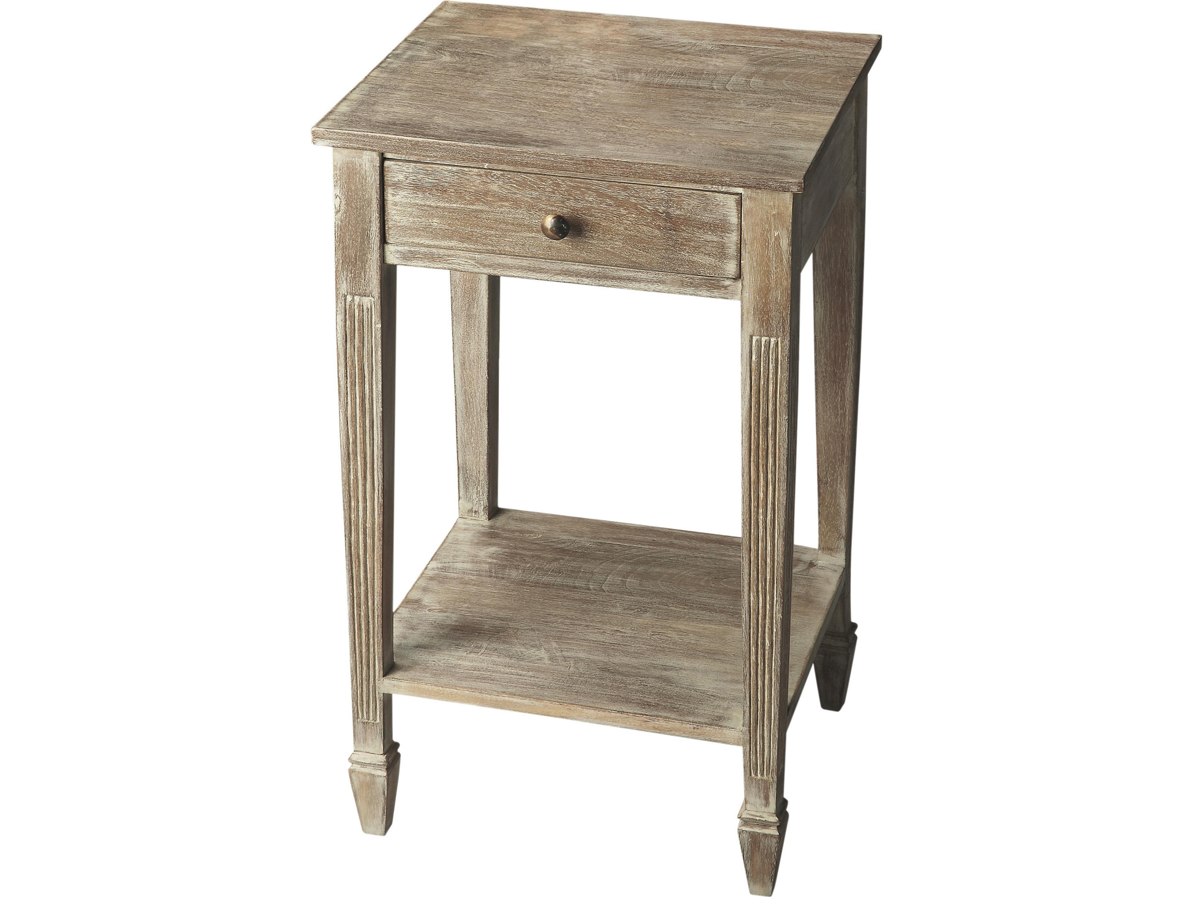 Butler Bixby Rectangular Wood Weathered Gray End Table