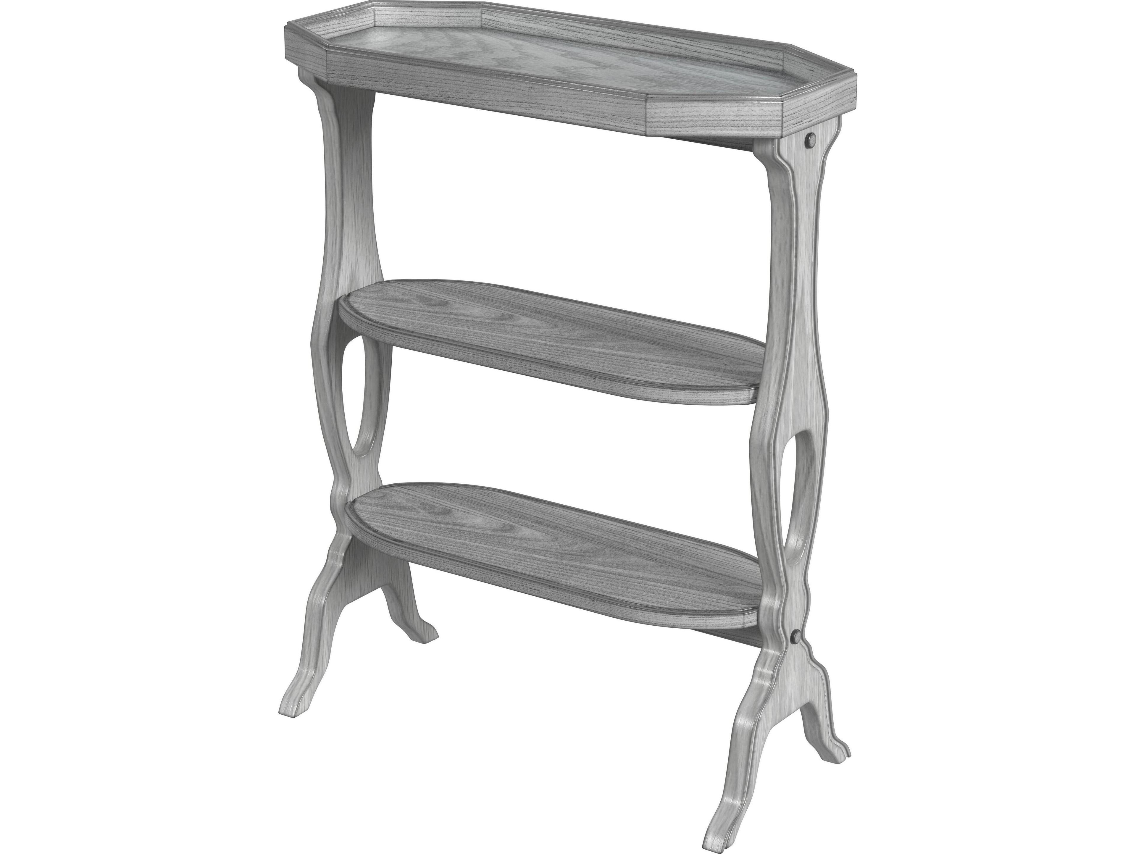 Butler Hadley Octagon Wood Powder Gray End Table
