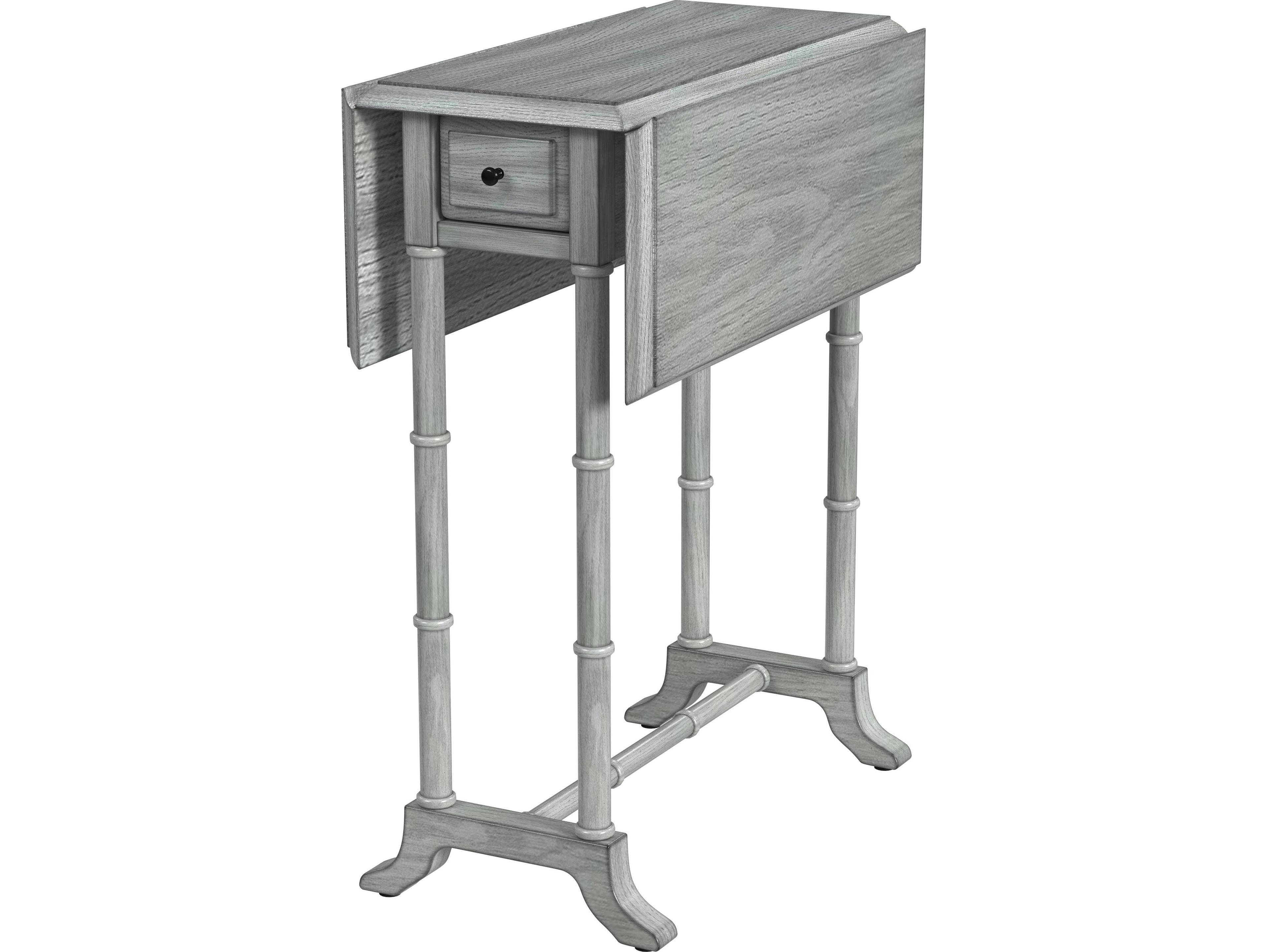 Darrow Rectangular Wood Powder Gray End Table