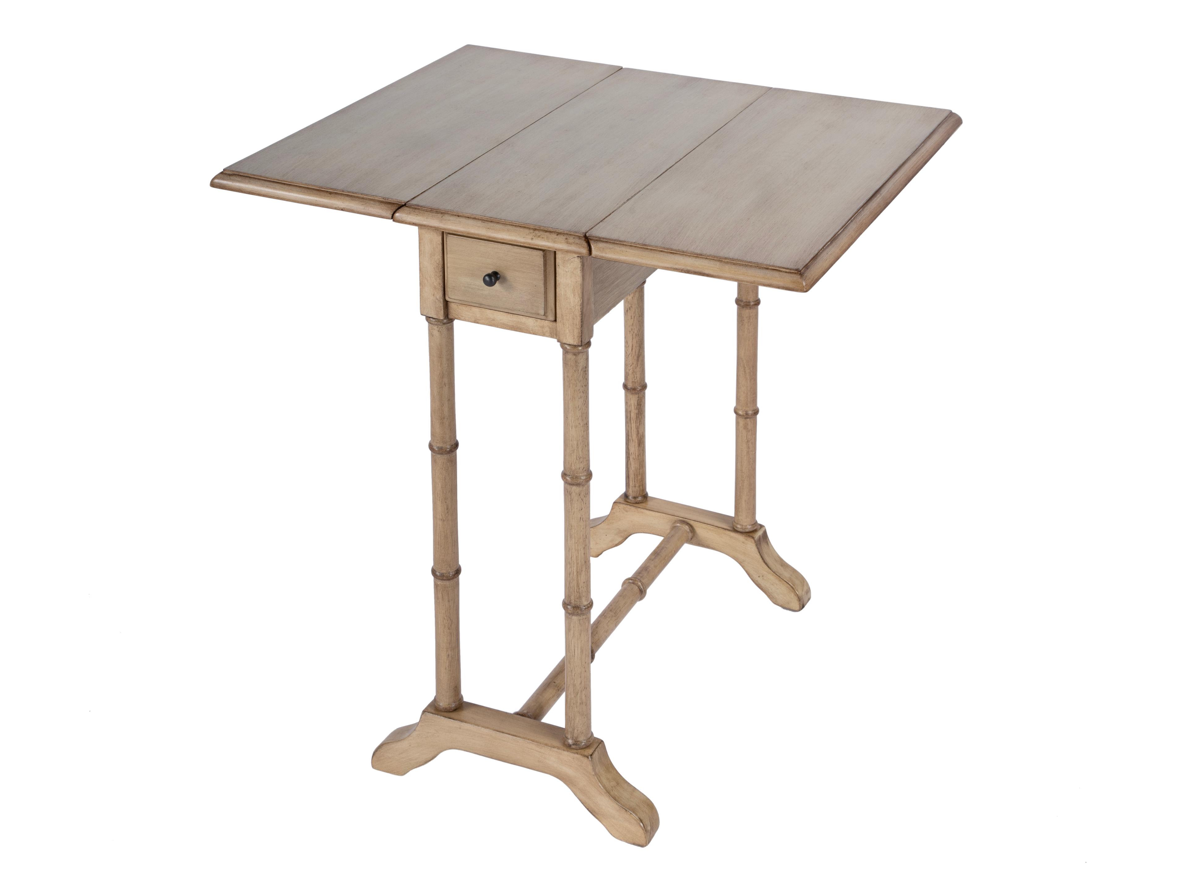 Darrow Rectangular Wood Antique Beige End Table