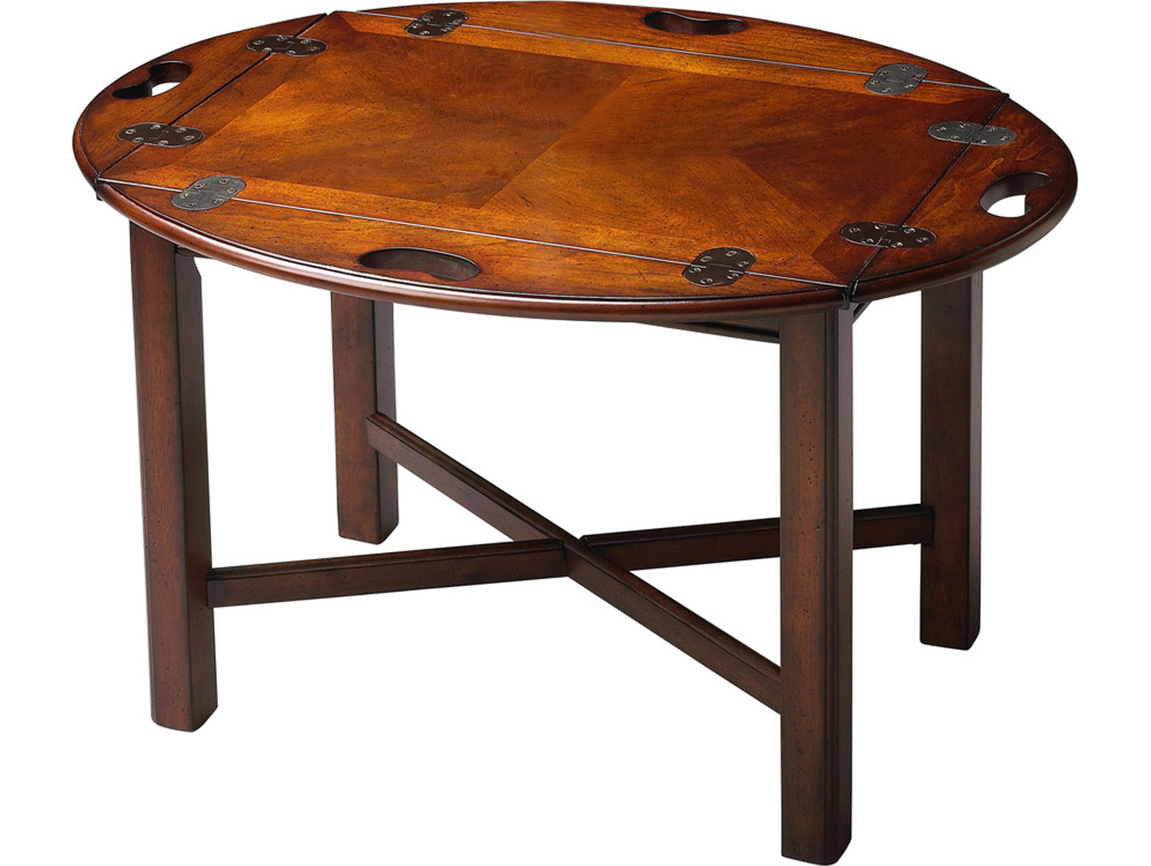 Butler Carlisle Oval Wood Cherry Coffee Table