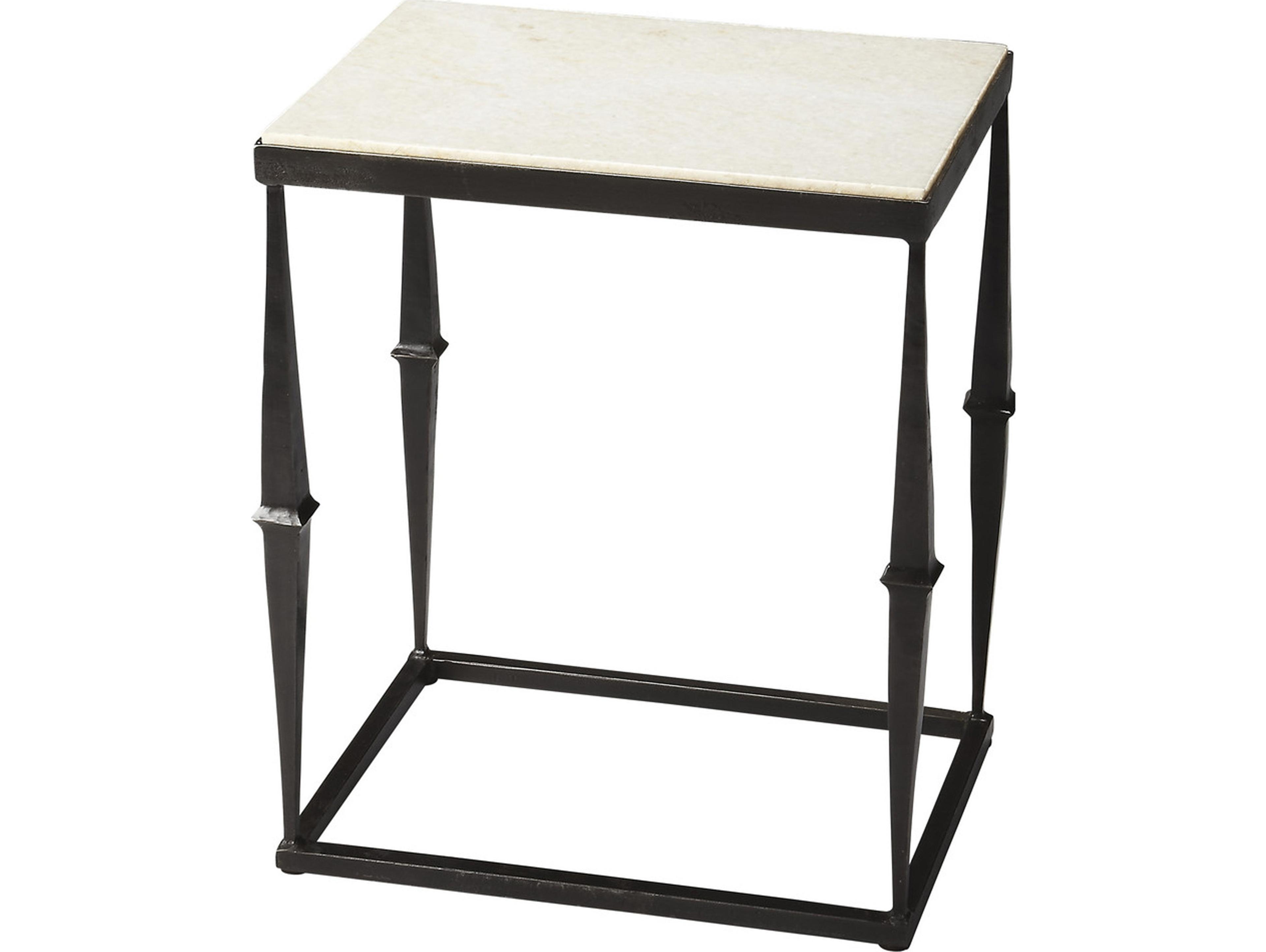 Jacoby Rectangular Marble Metalworks End Table