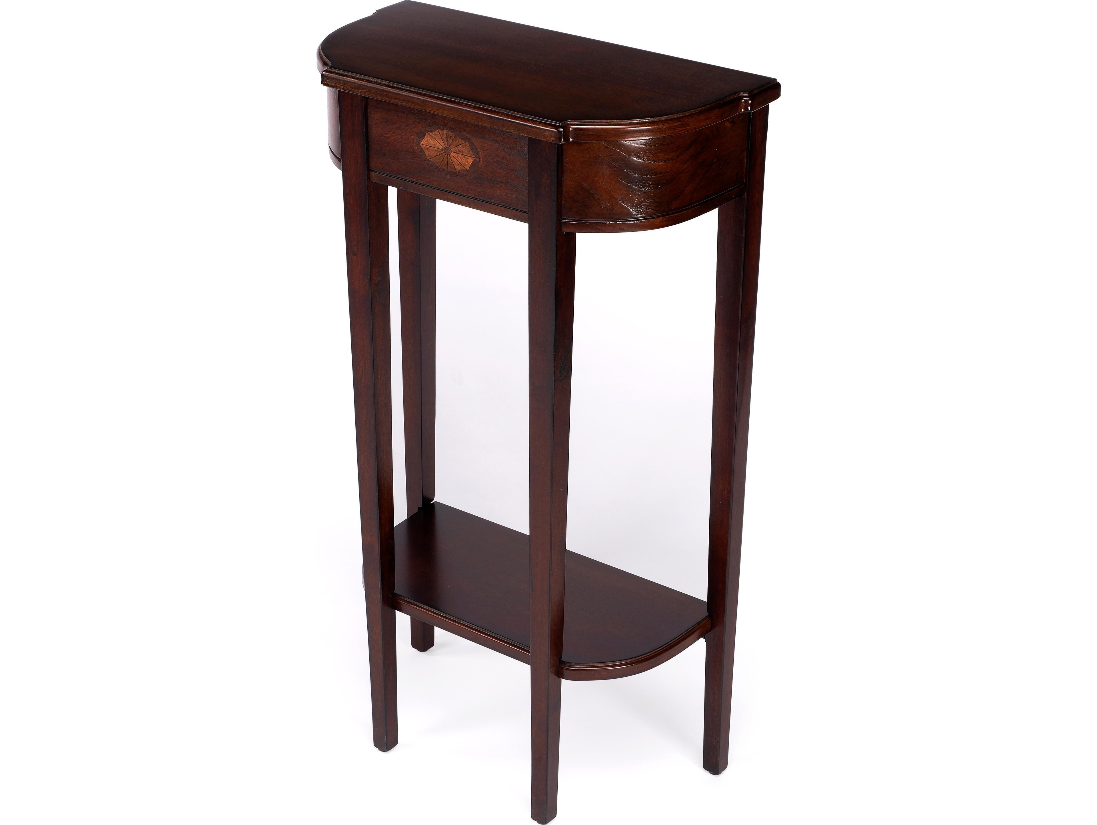 Butler Wendell Demilune Wood Cherry Console Table