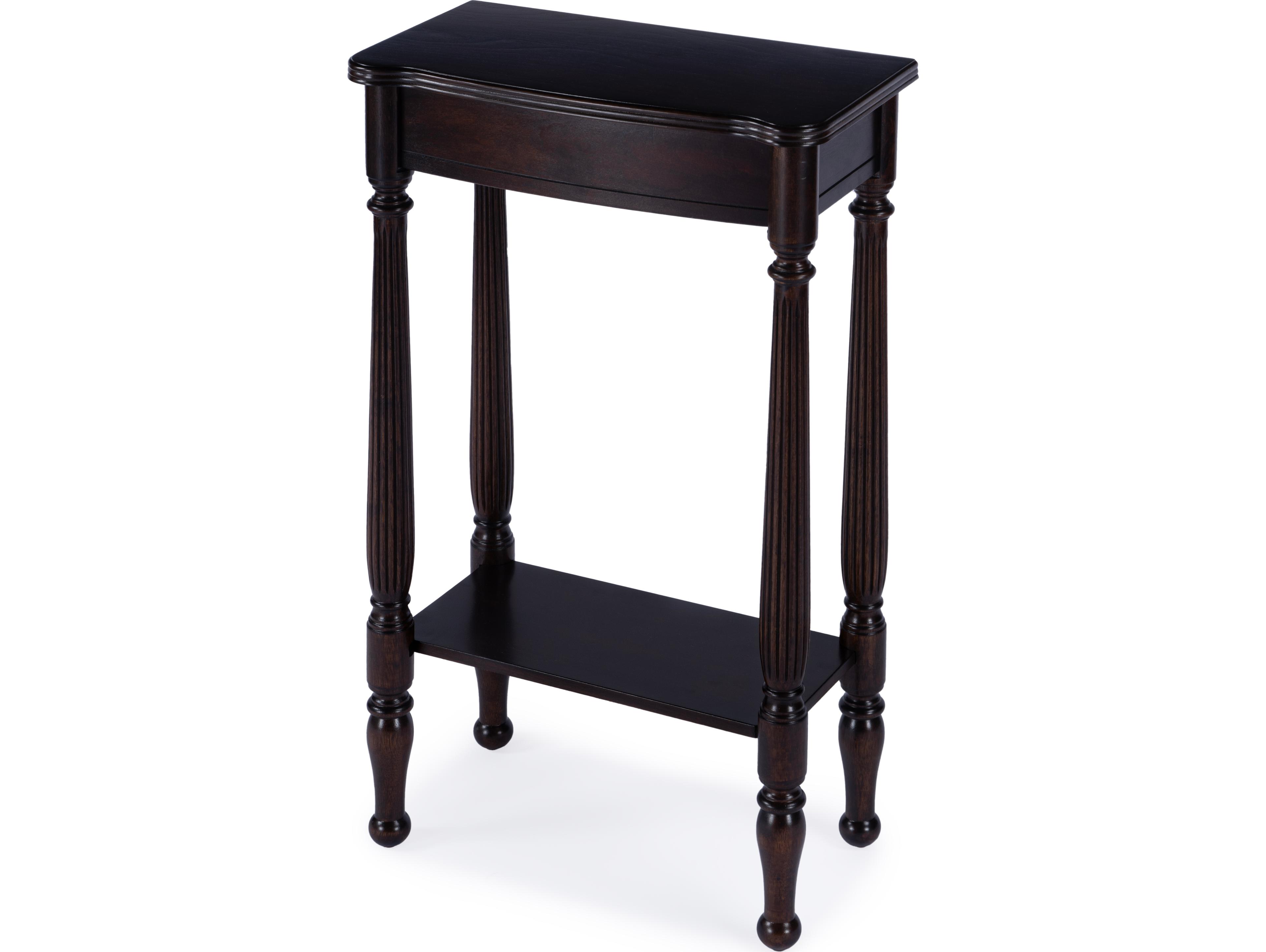 Butler Whitney Rectangular Wood Rubbed Black Console Table