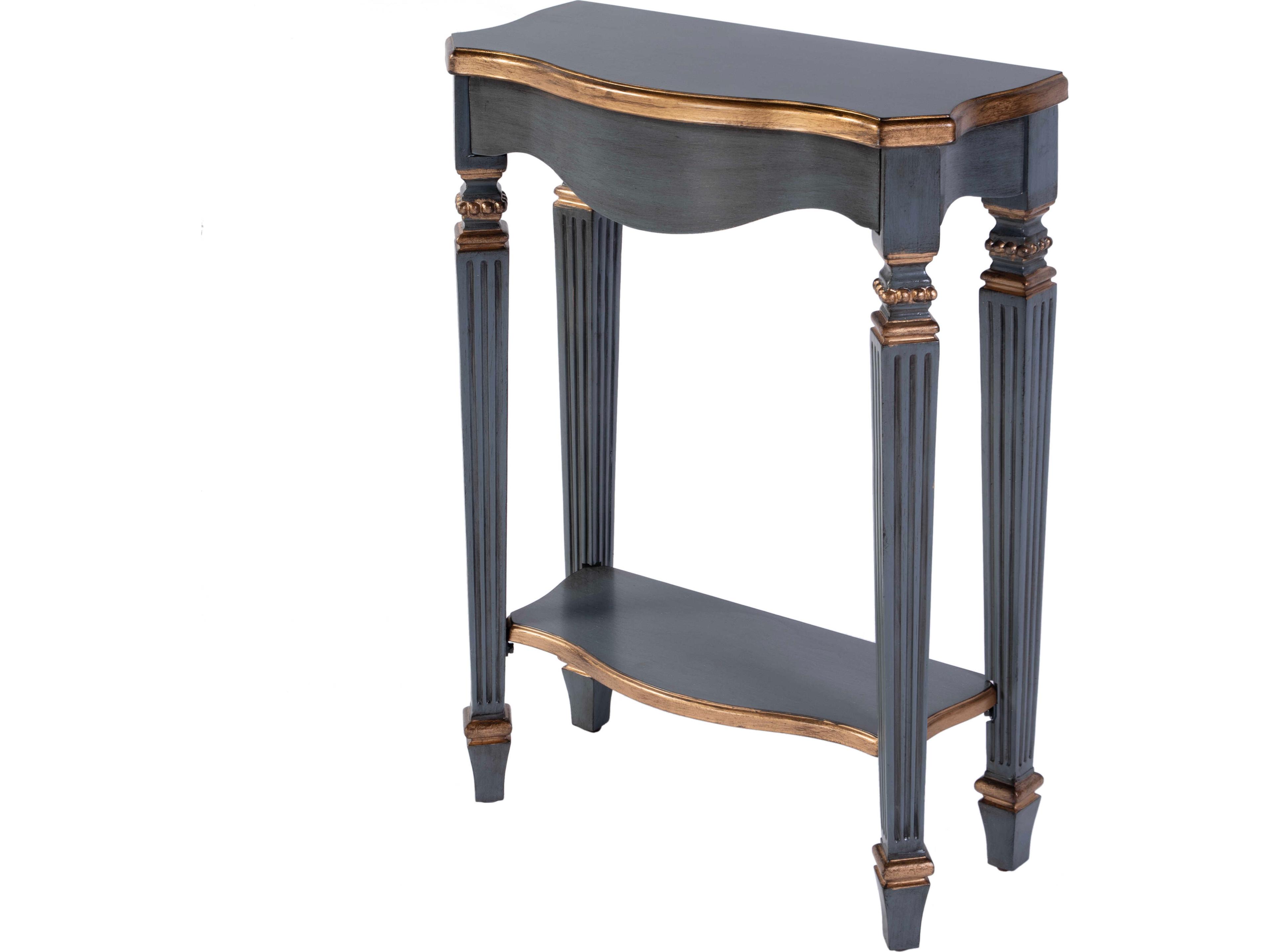 Cheshire Rectangular Wood Pastel Blue Console Table