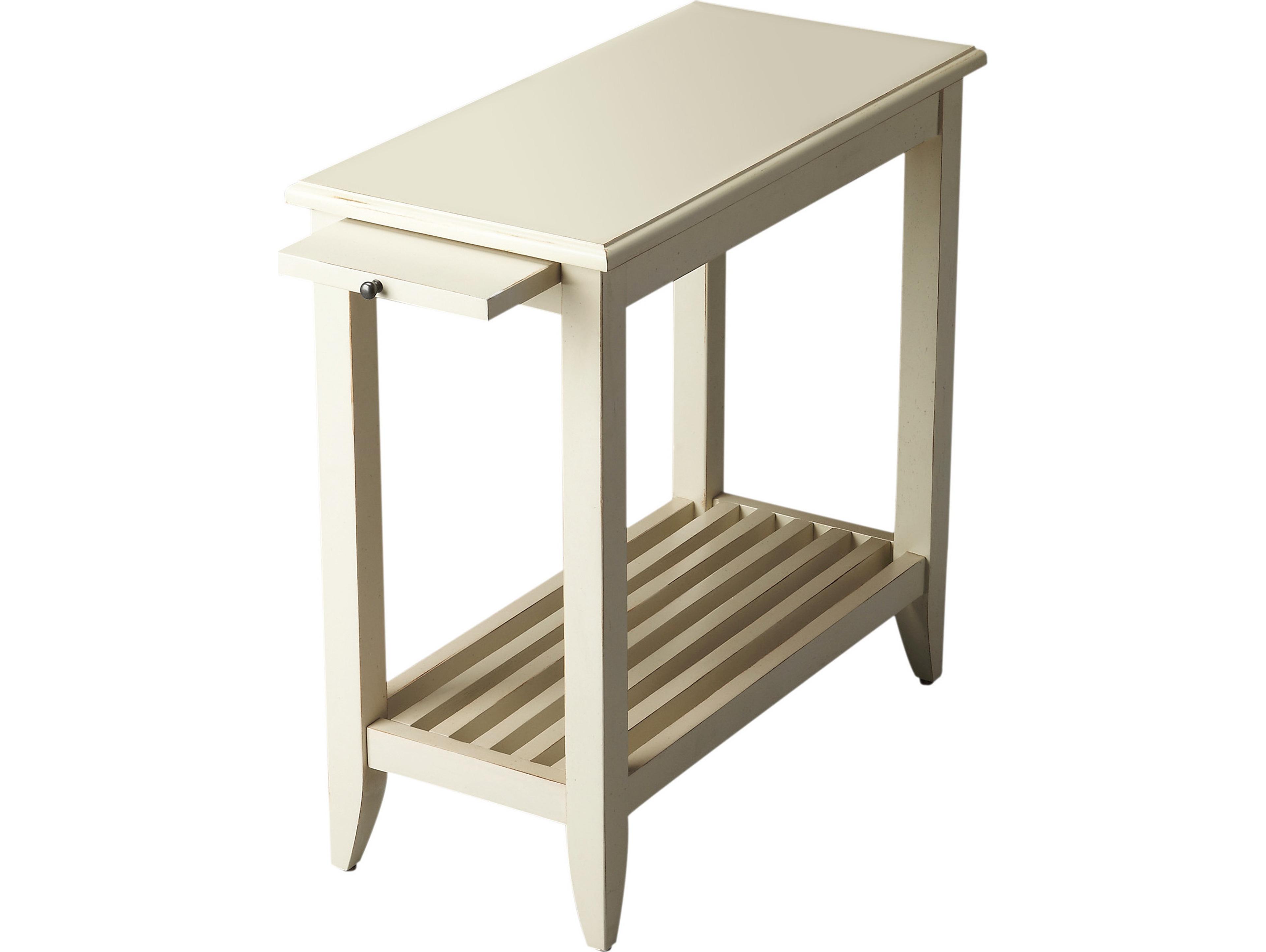 Irvine Rectangular Wood Cottage White End Table