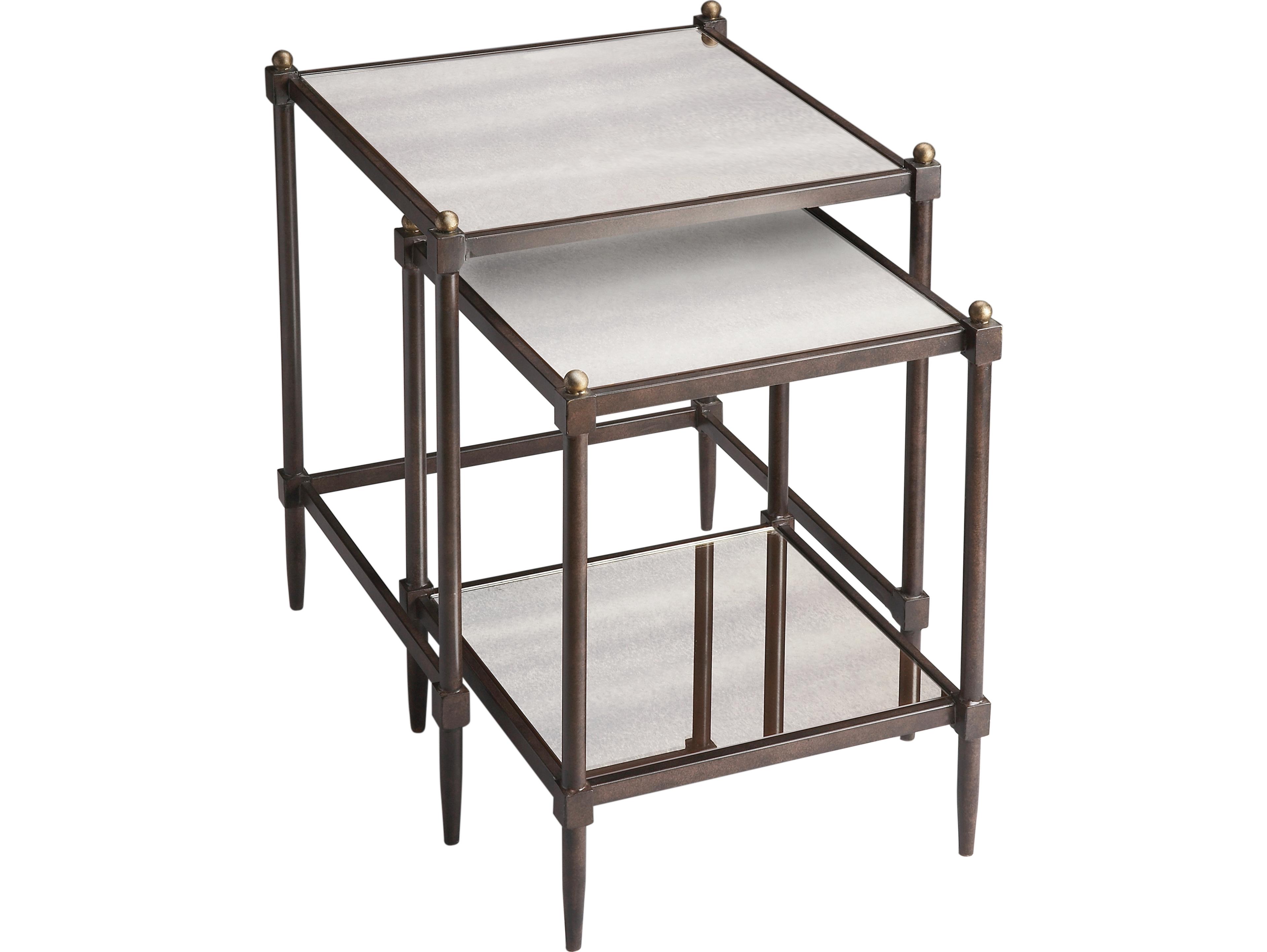 Butler Peninsula Square Mirror Metalworks End Table