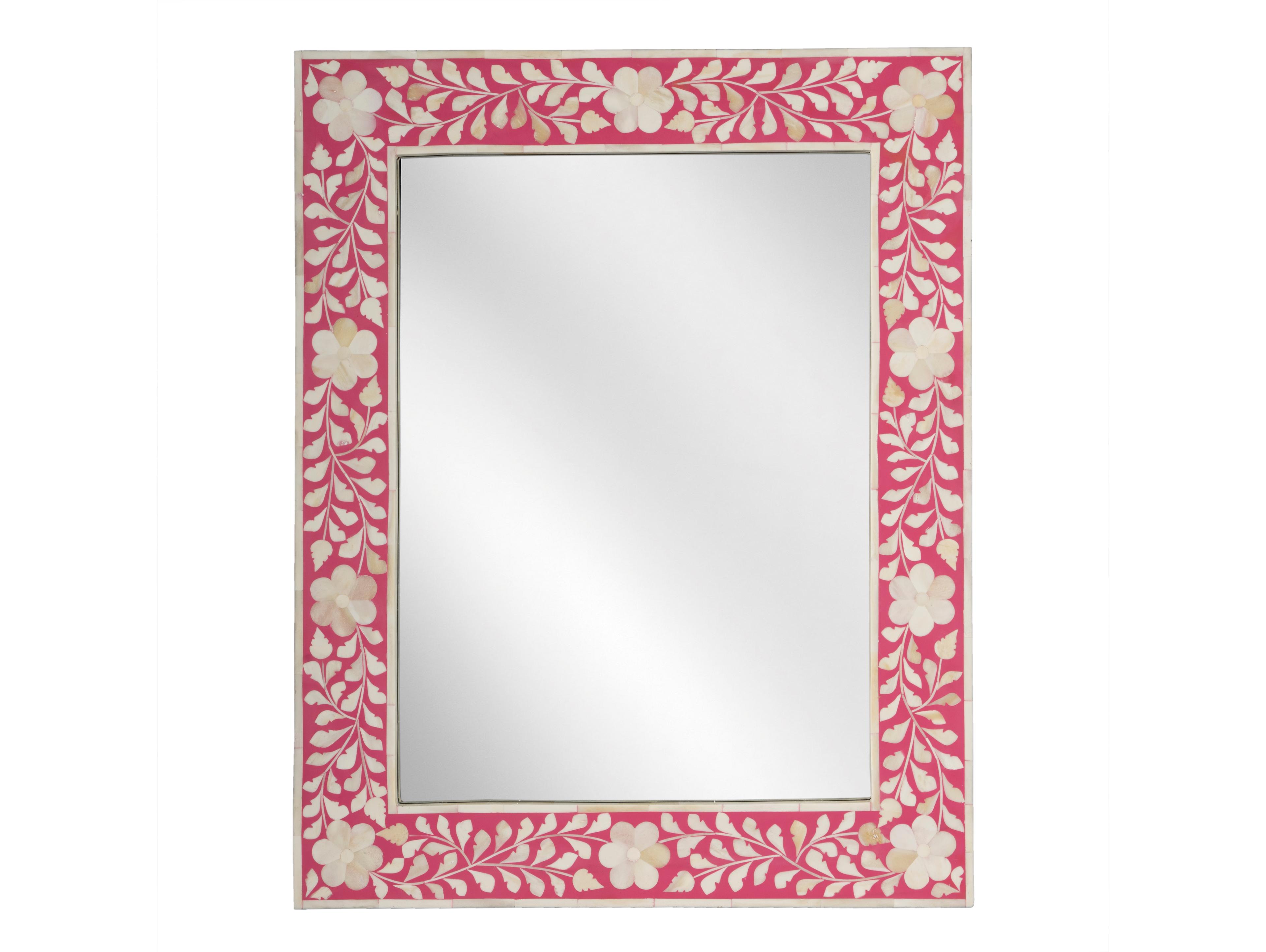Butler Vivienne Pink Rectangular Wall Mirror