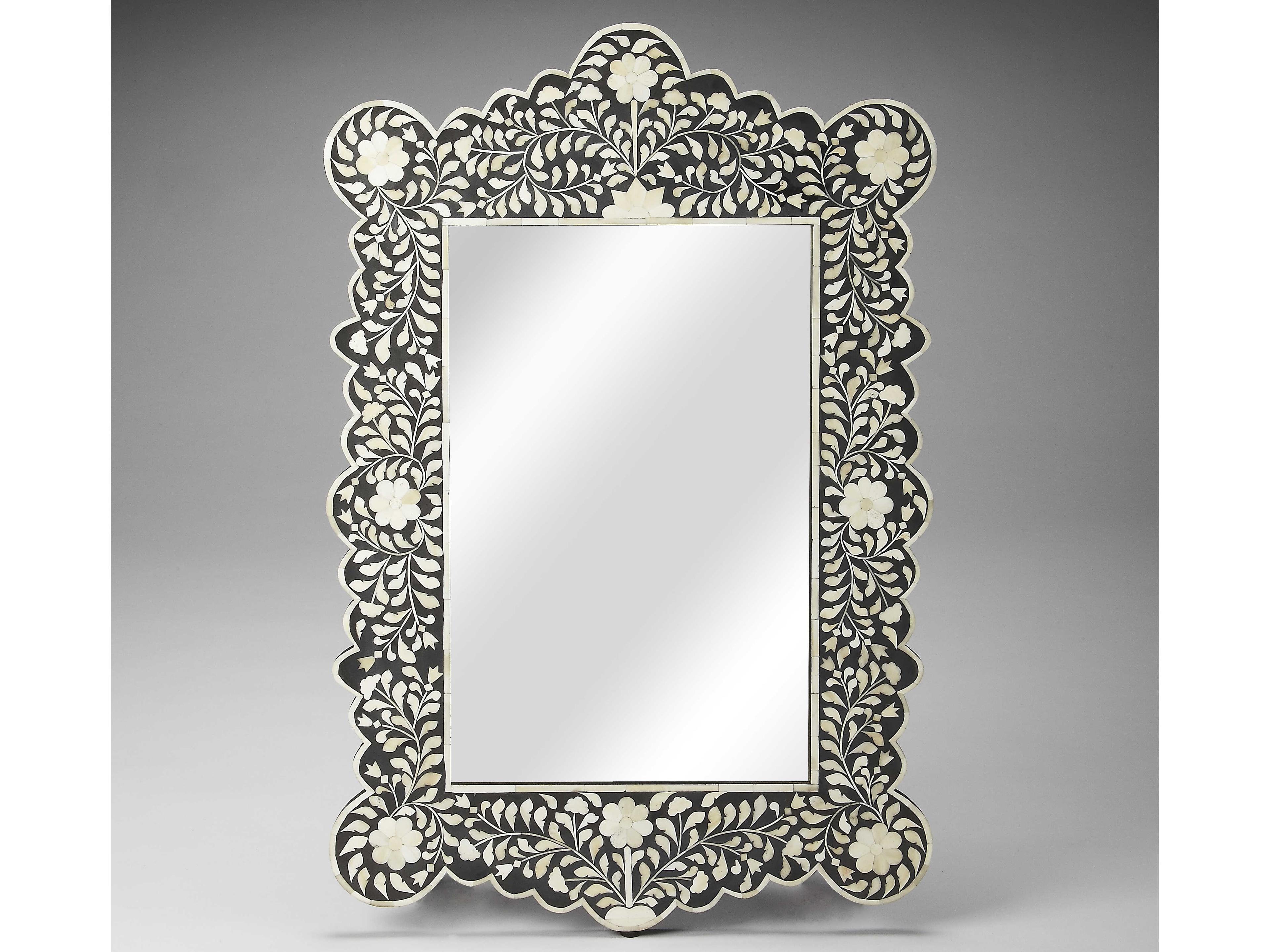 Butler Vivienne Black Bone Inlay Wall Mirror