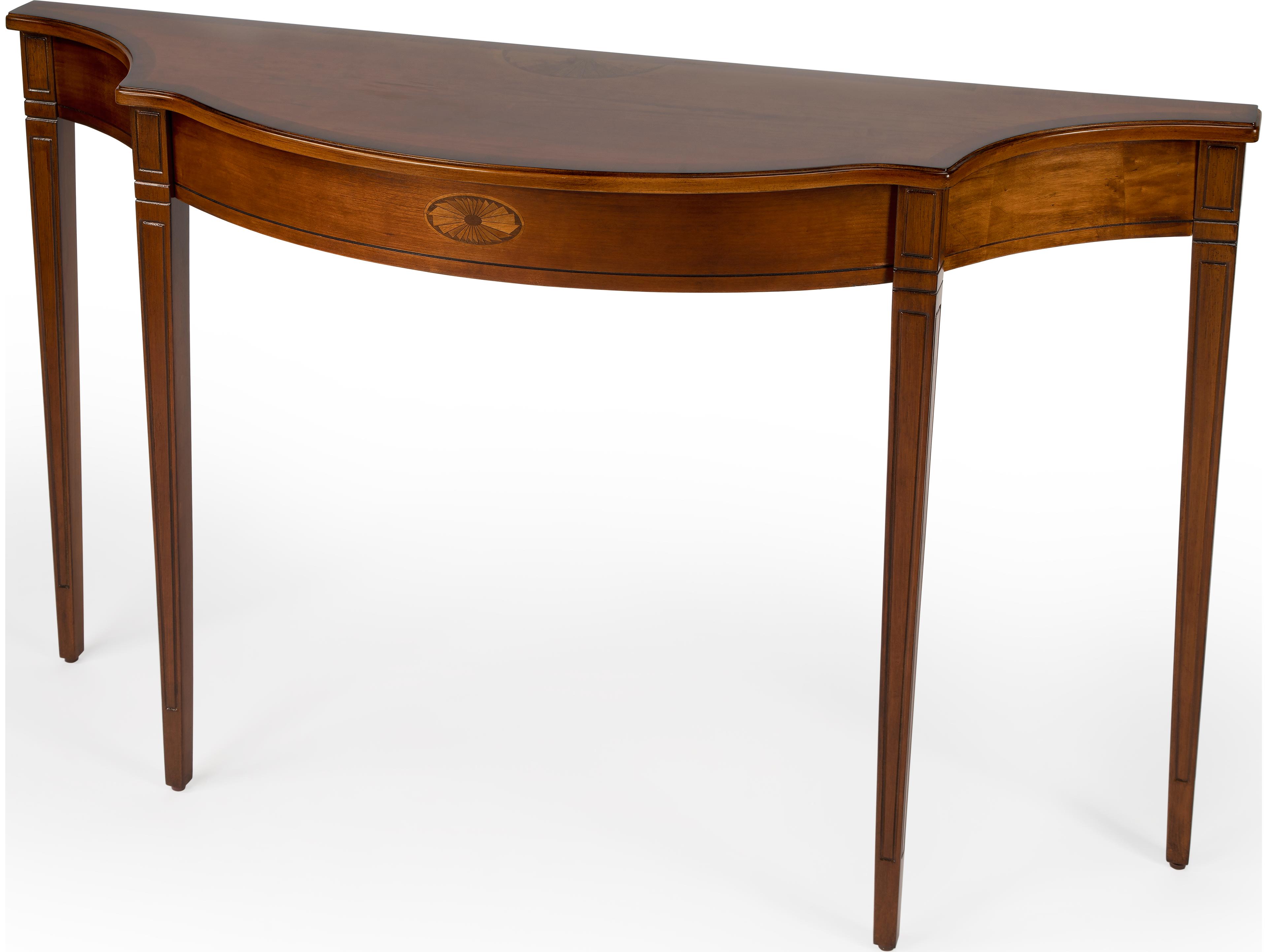 Butler Chester Demilune Wood Olive Ash Console Table
