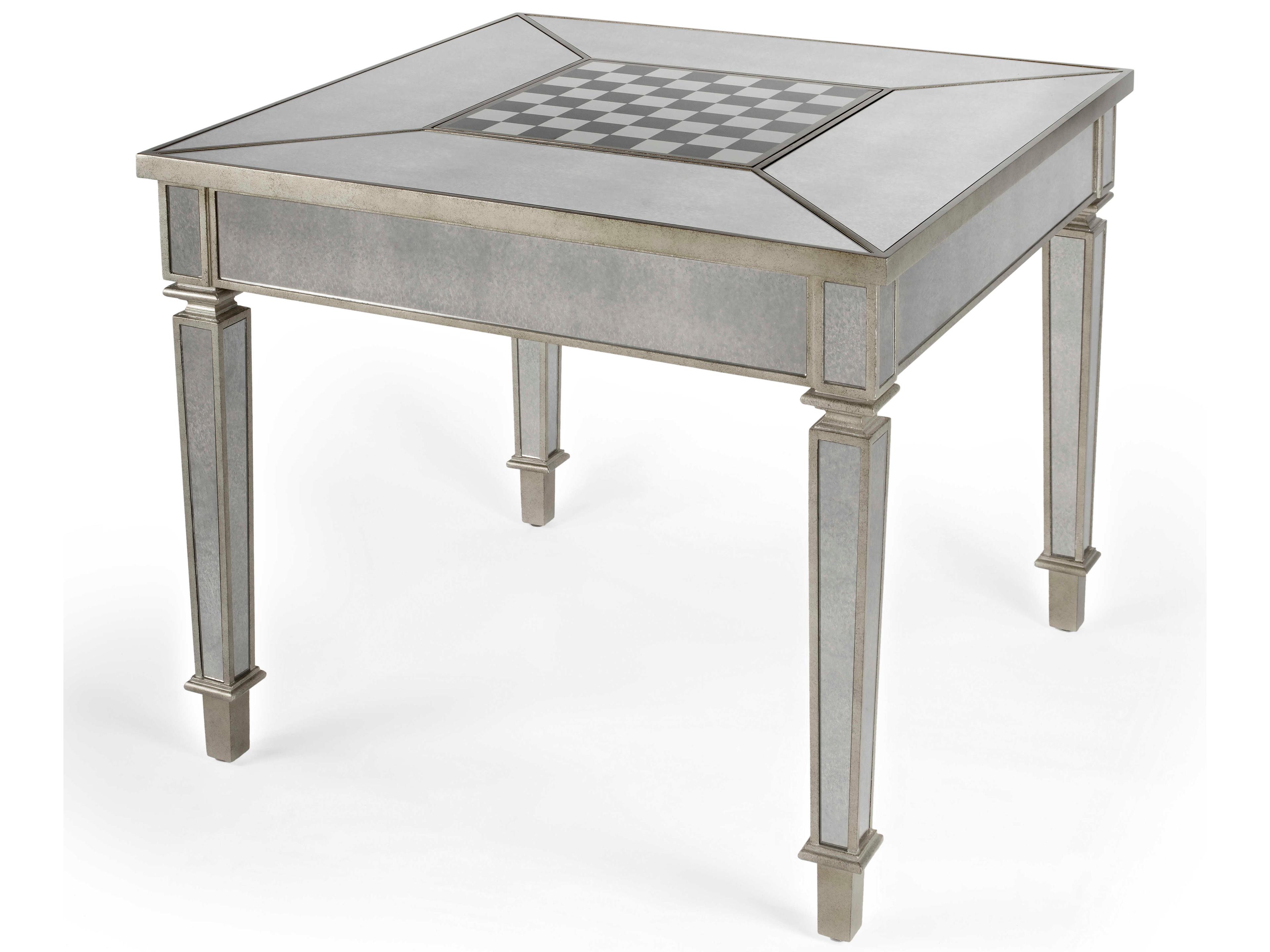 Butler Celeste Silver Birch Wood Mirror Game Table