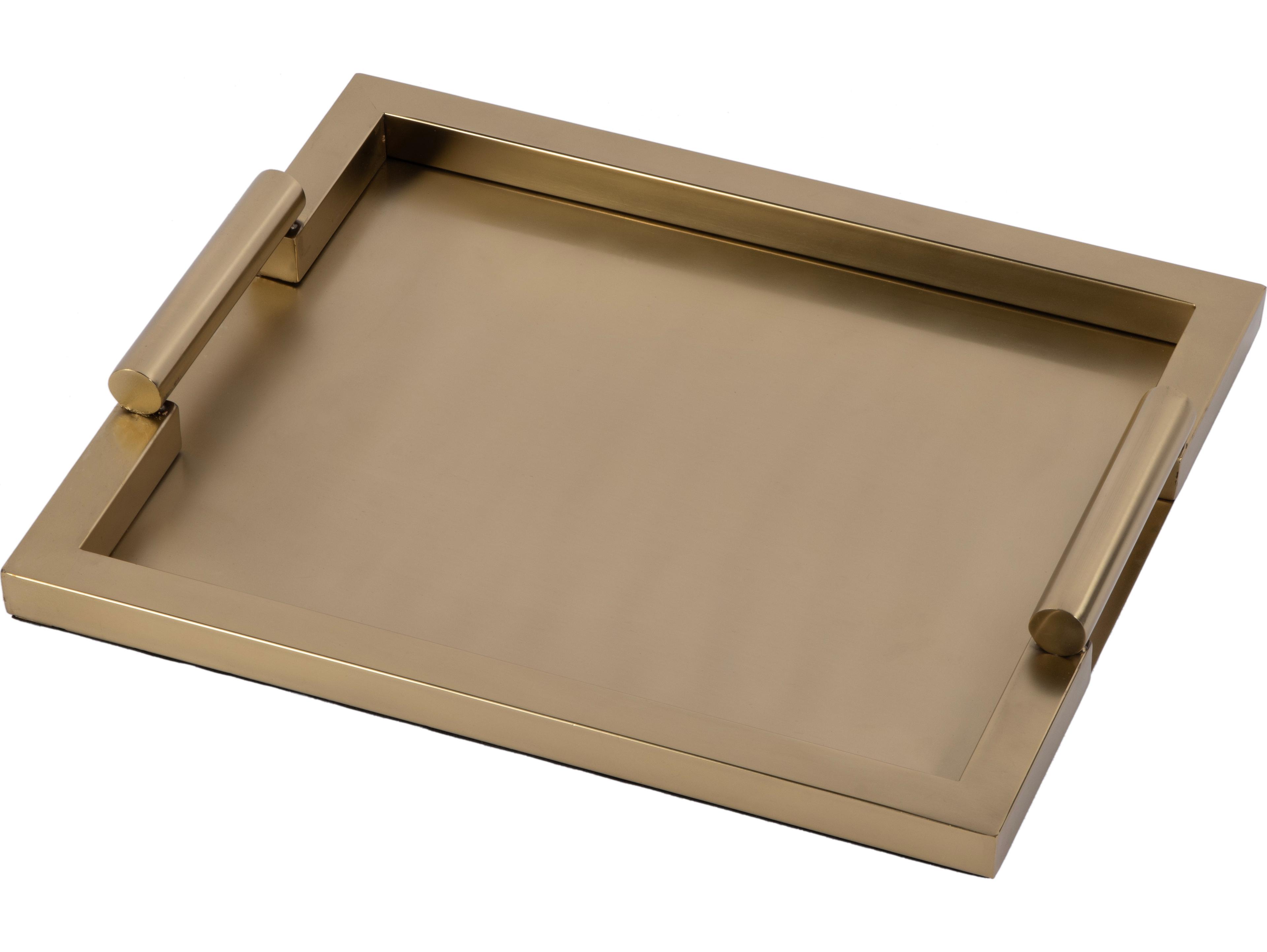 Butler Morante Rectangular Stainless Steel Serving Tray with Handles