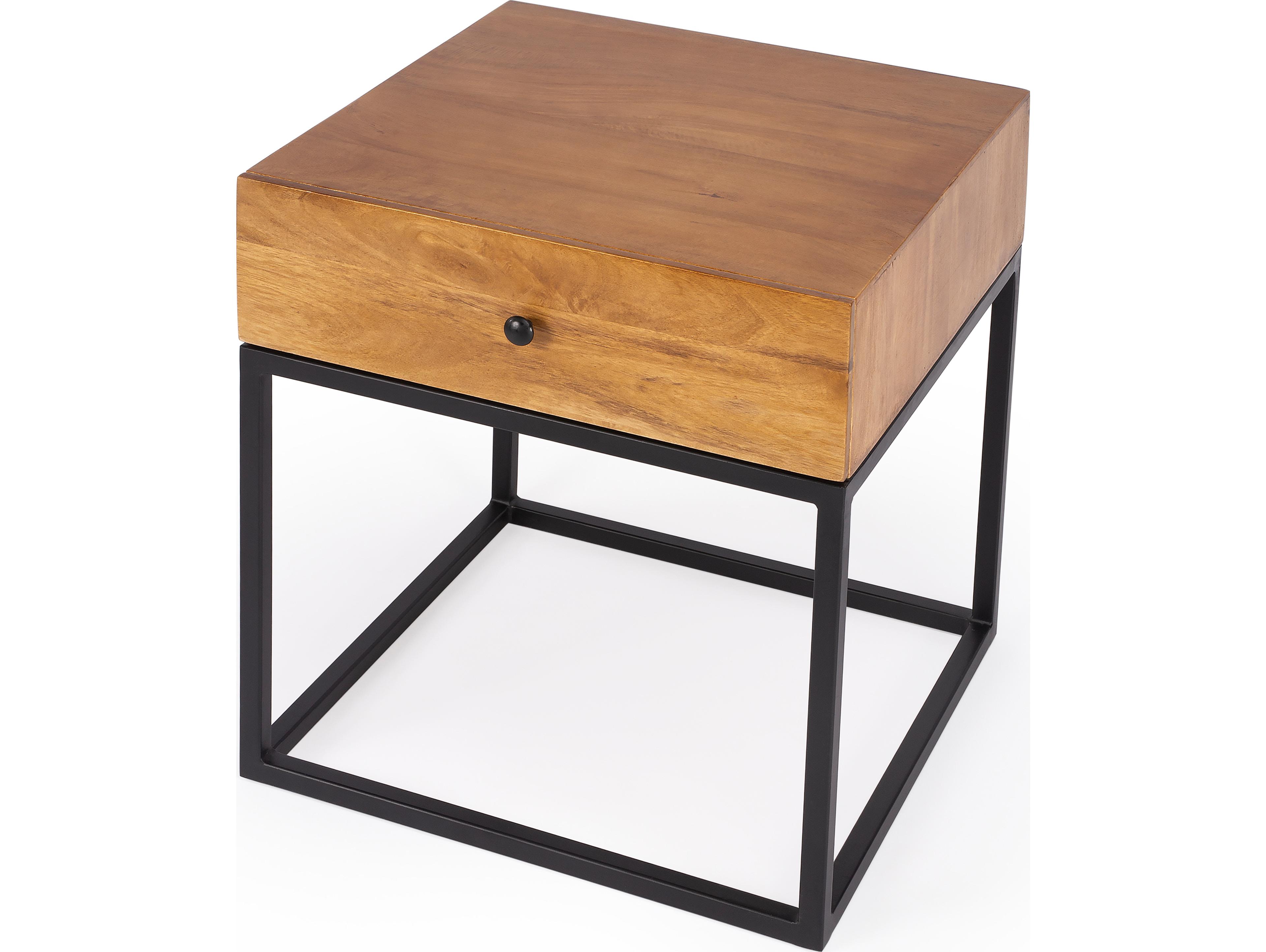 Butler Brixton Square Wood Industrial Chic End Table