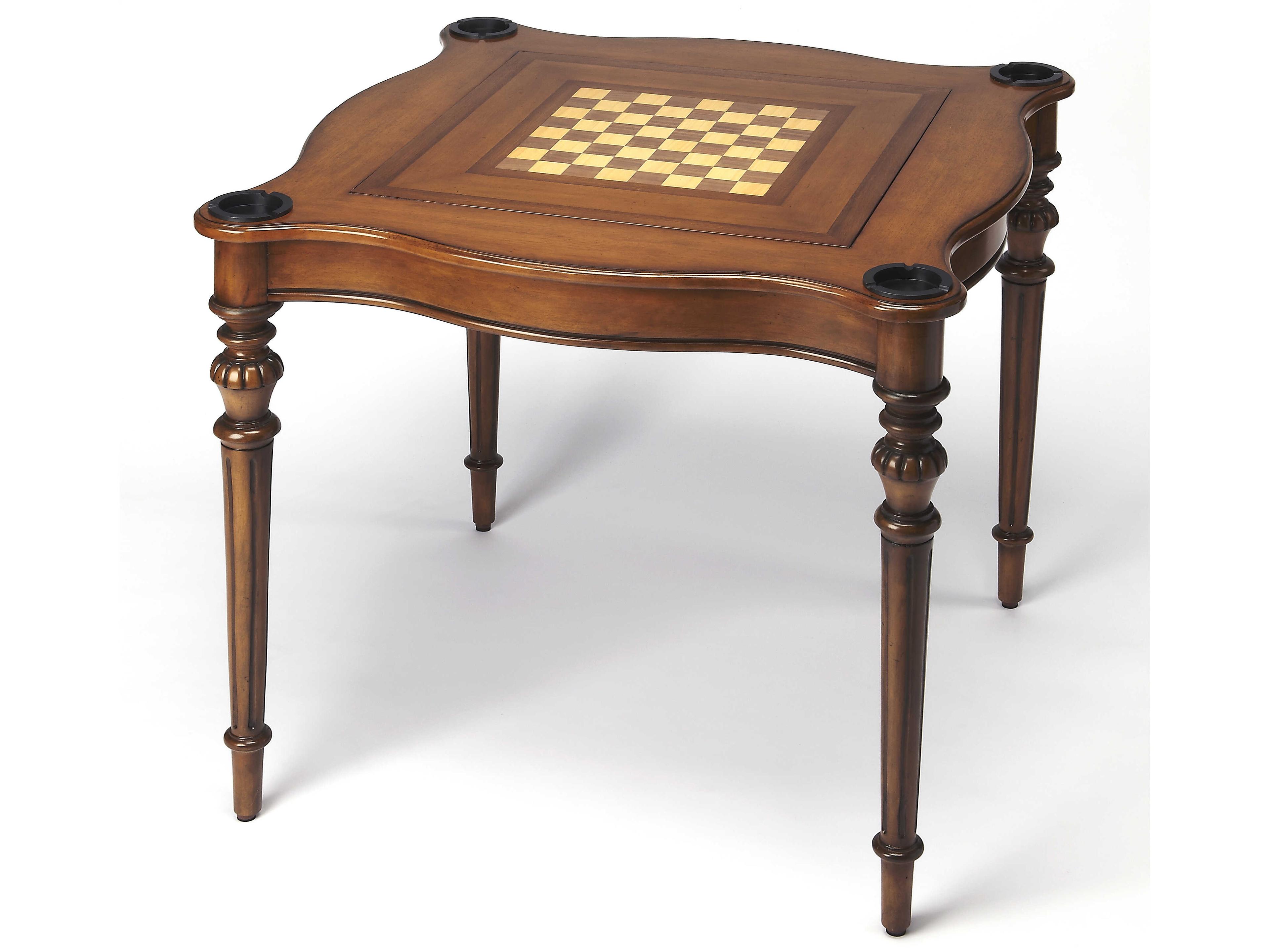 Butler Eastwick Brown Mahogany Wood Antique Cherry Game Table