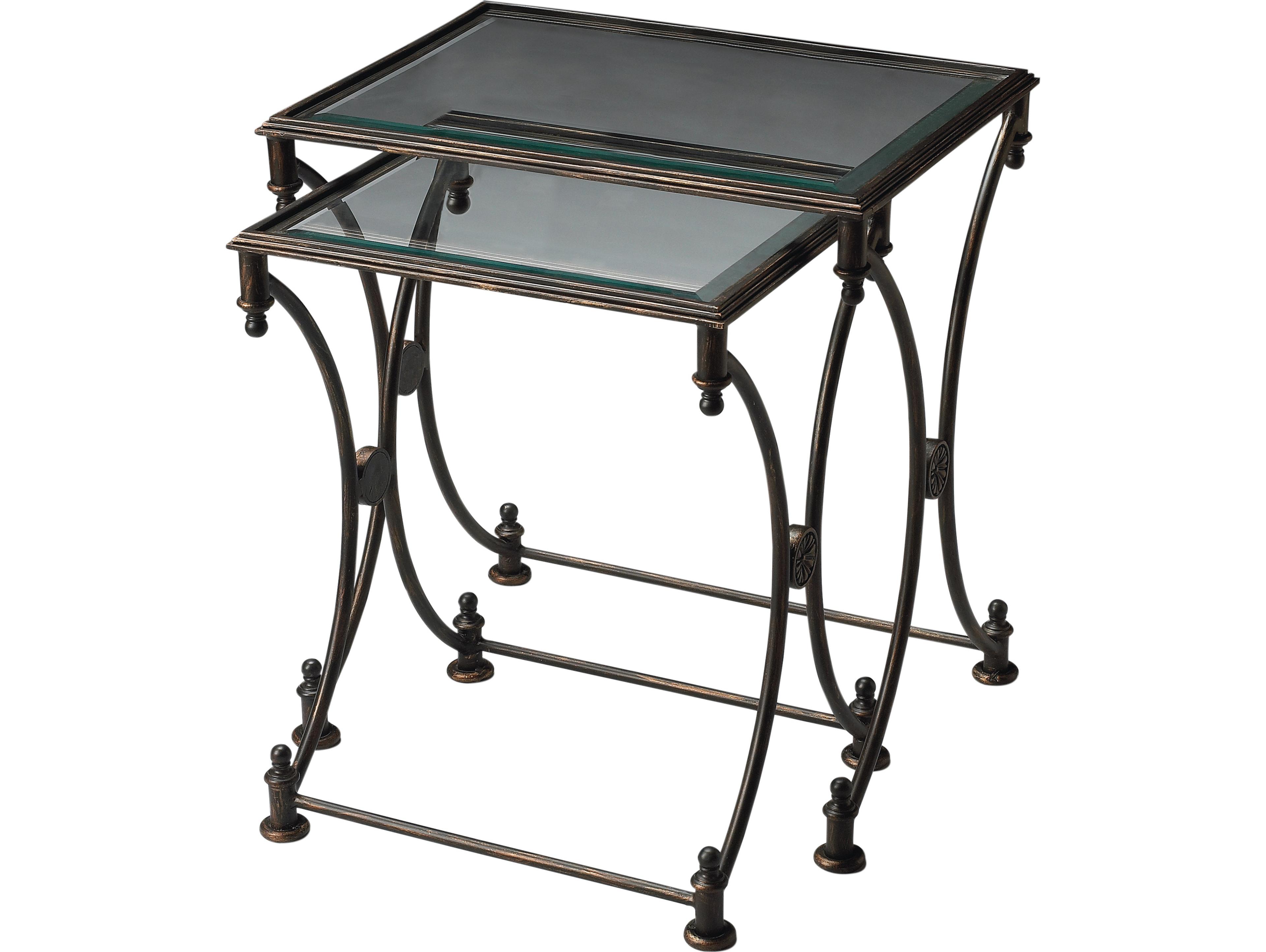 Butler Beverly Rectangular Glass Metalworks End Table