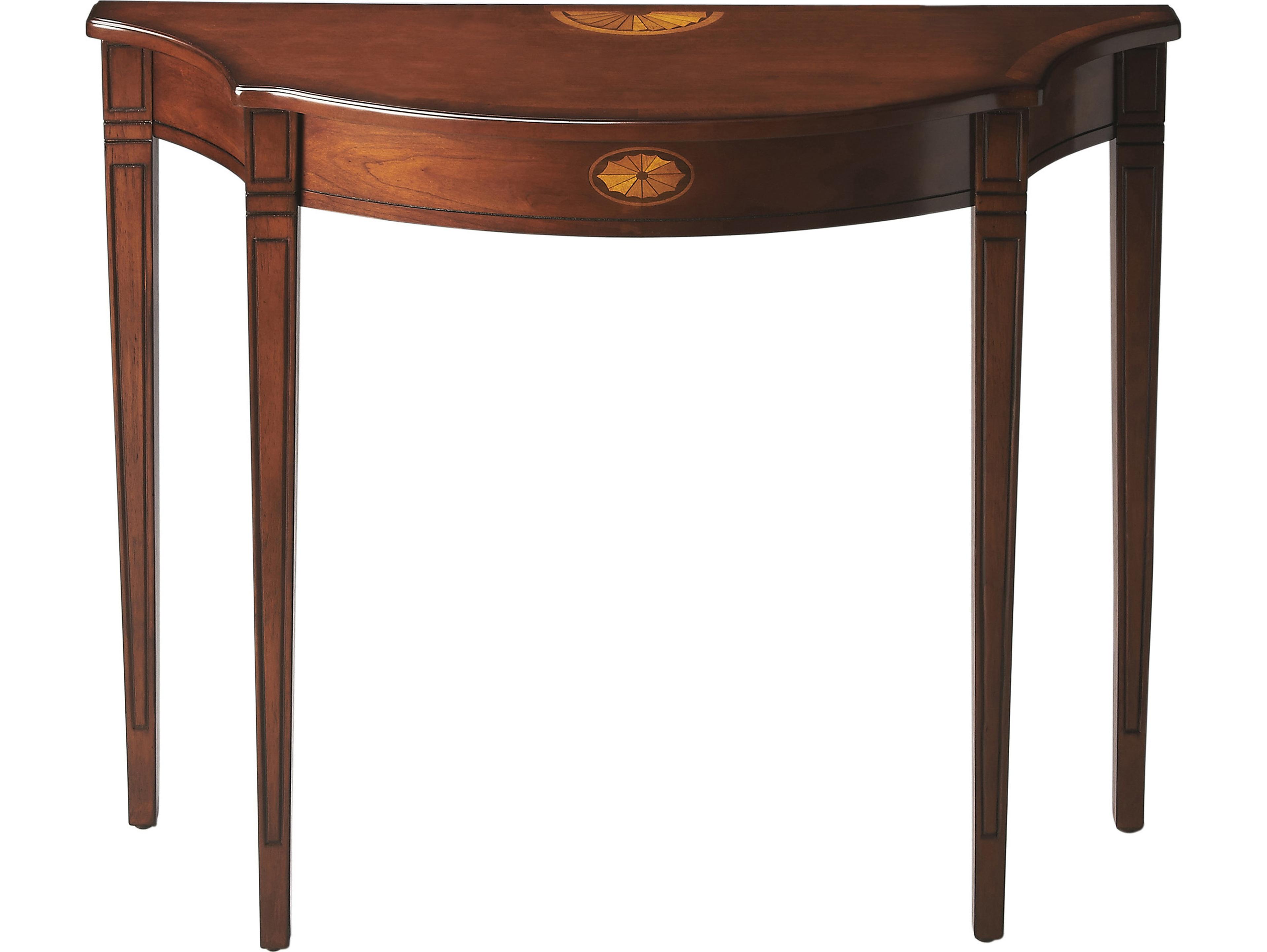 Butler Chester Demilune Wood Olive Ash Console Table