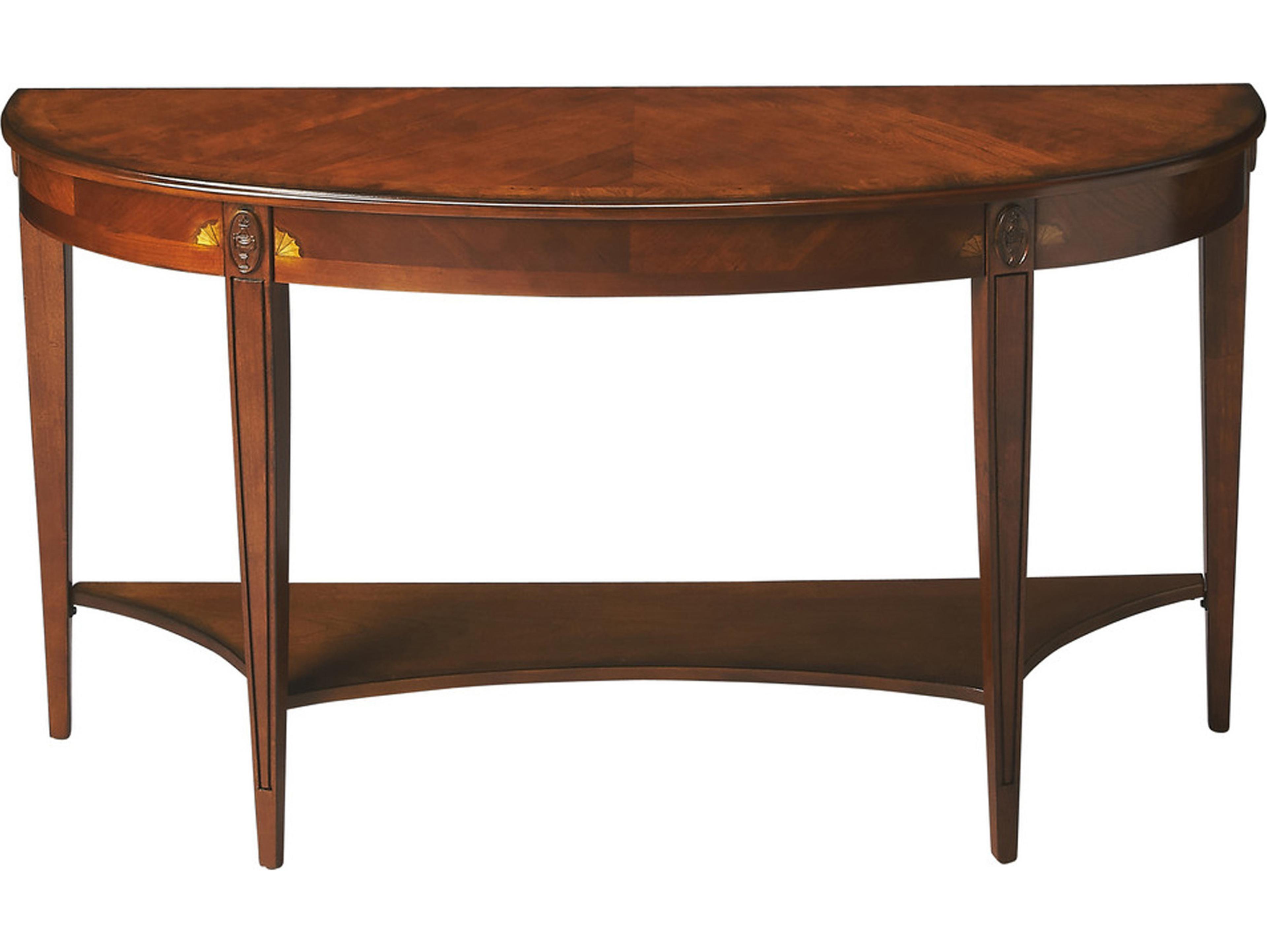 Butler Astor Demilune Wood Olive Ash Console Table