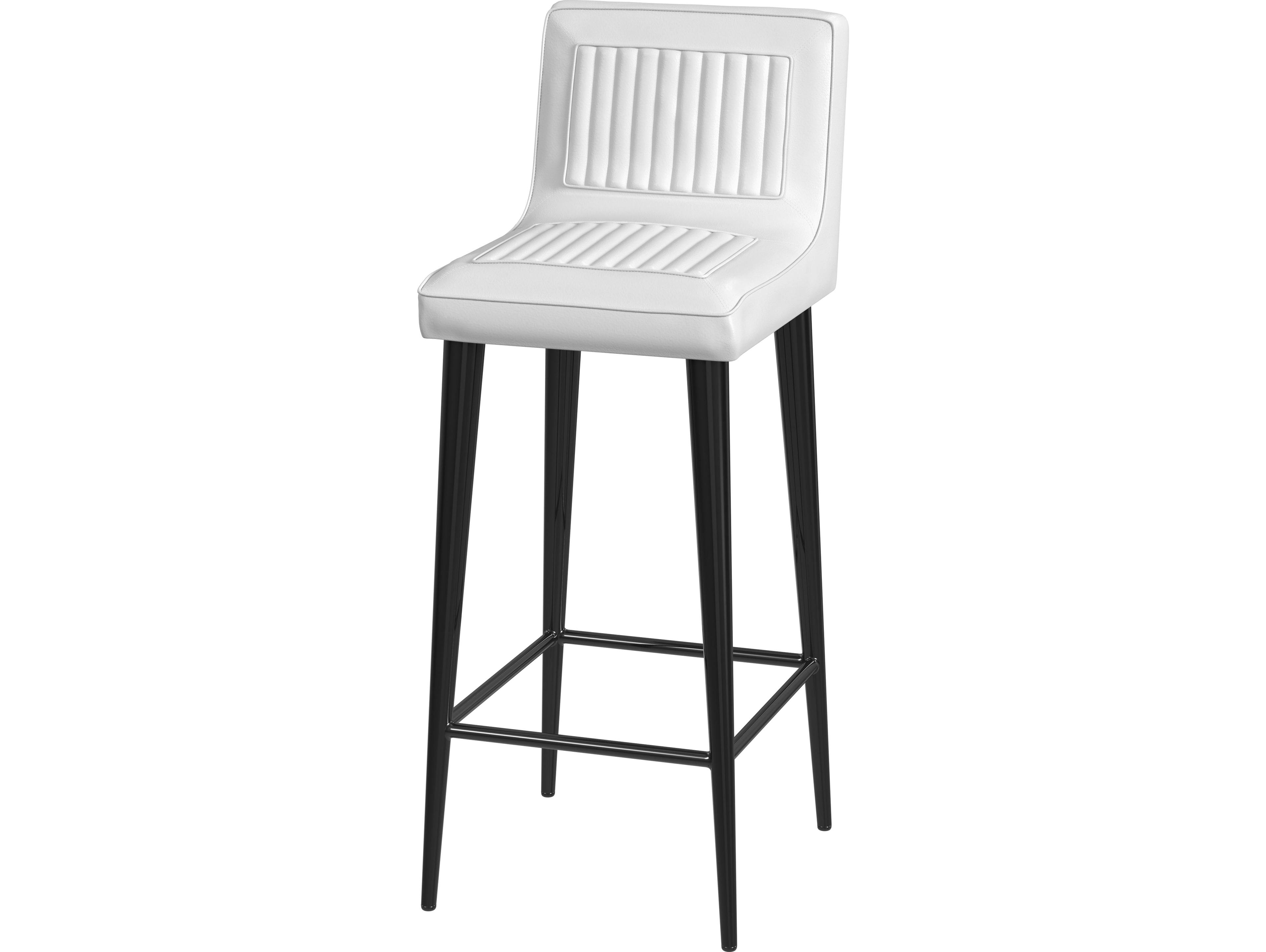 Butler Maxwell White Leather Bar Stool