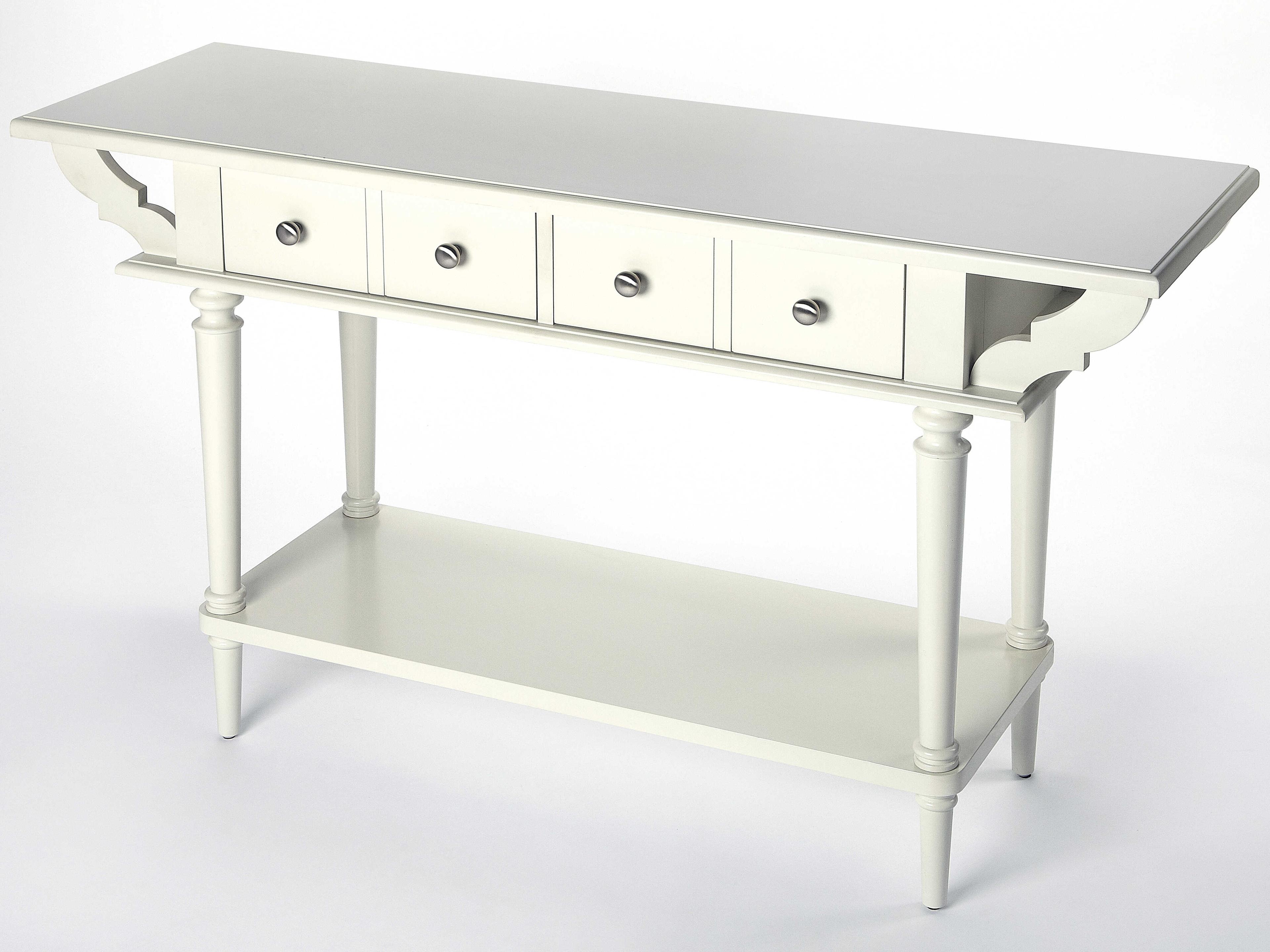 Butler Talia Rectangular Wood White Console Table