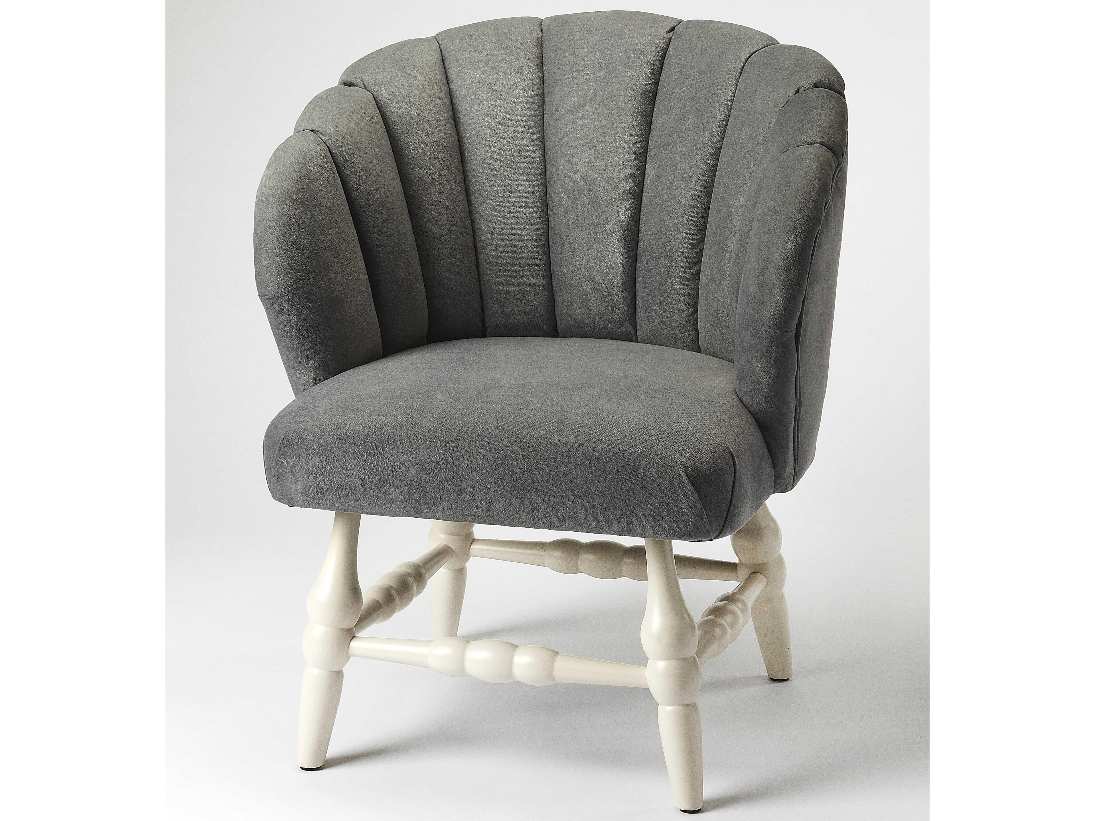 Butler Malcom Gray Velvet Accent Chair