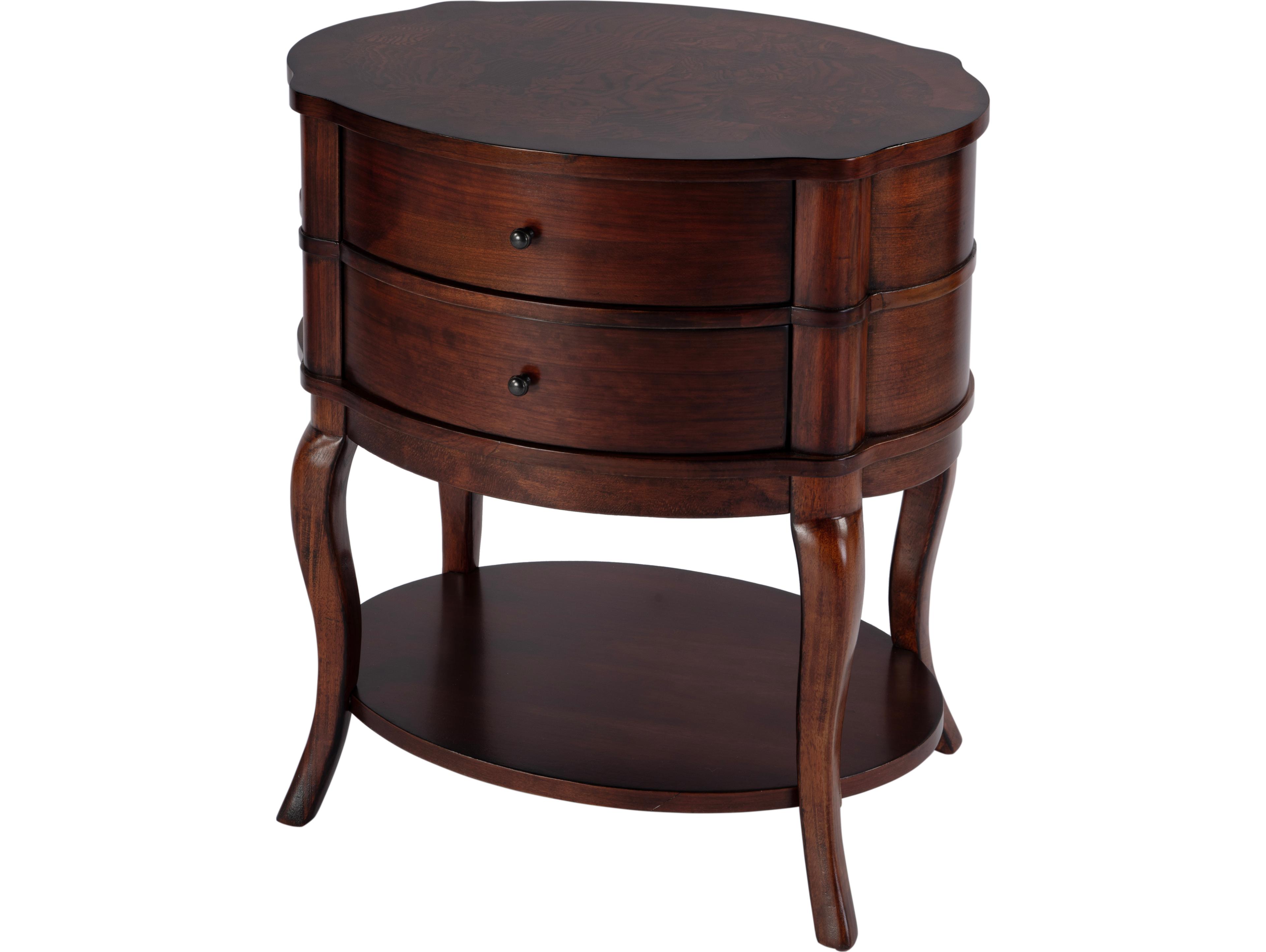 Jarvis Oval Wood Umber End Table