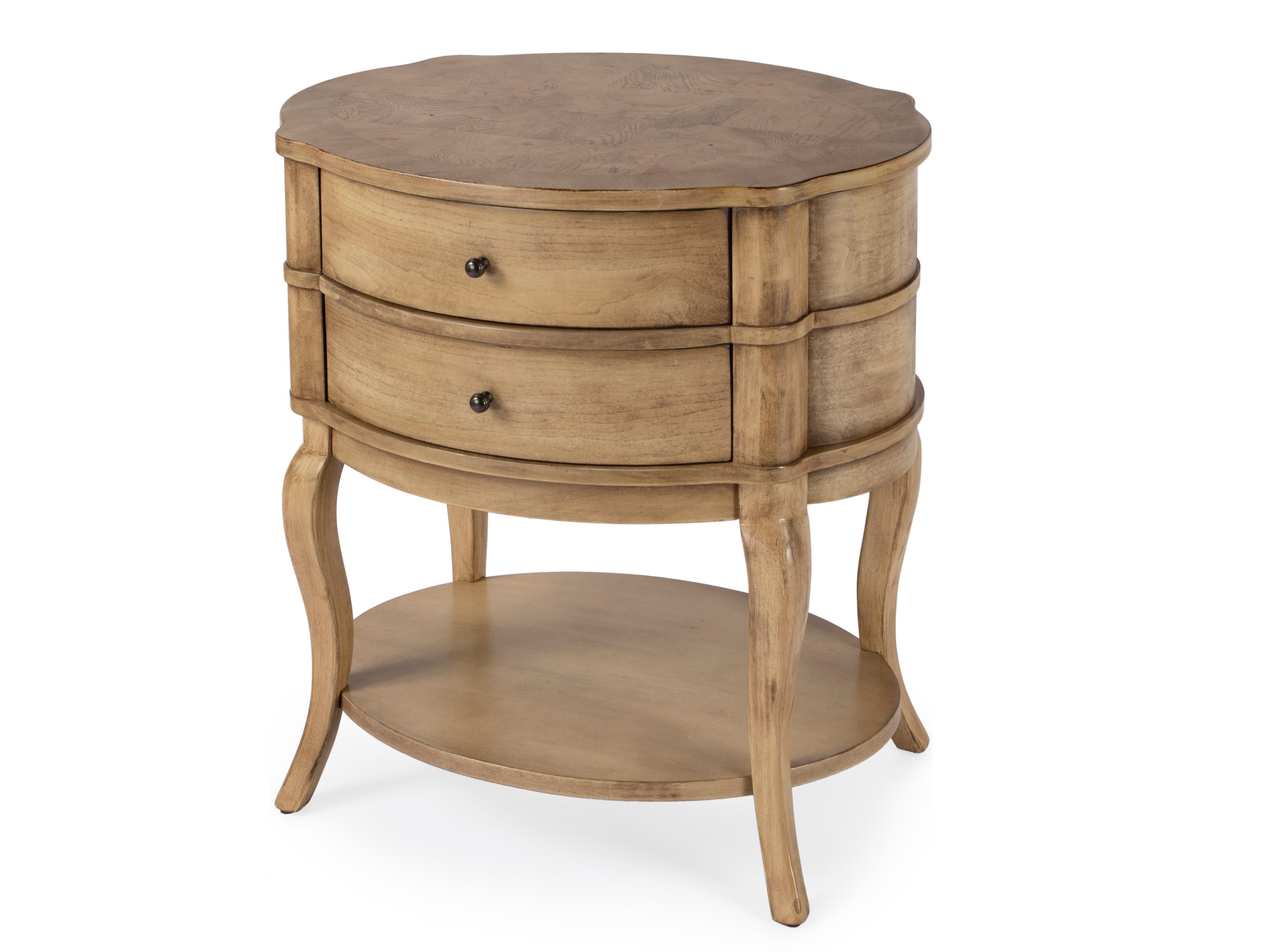 Jarvis Oval Wood Cherry End Table