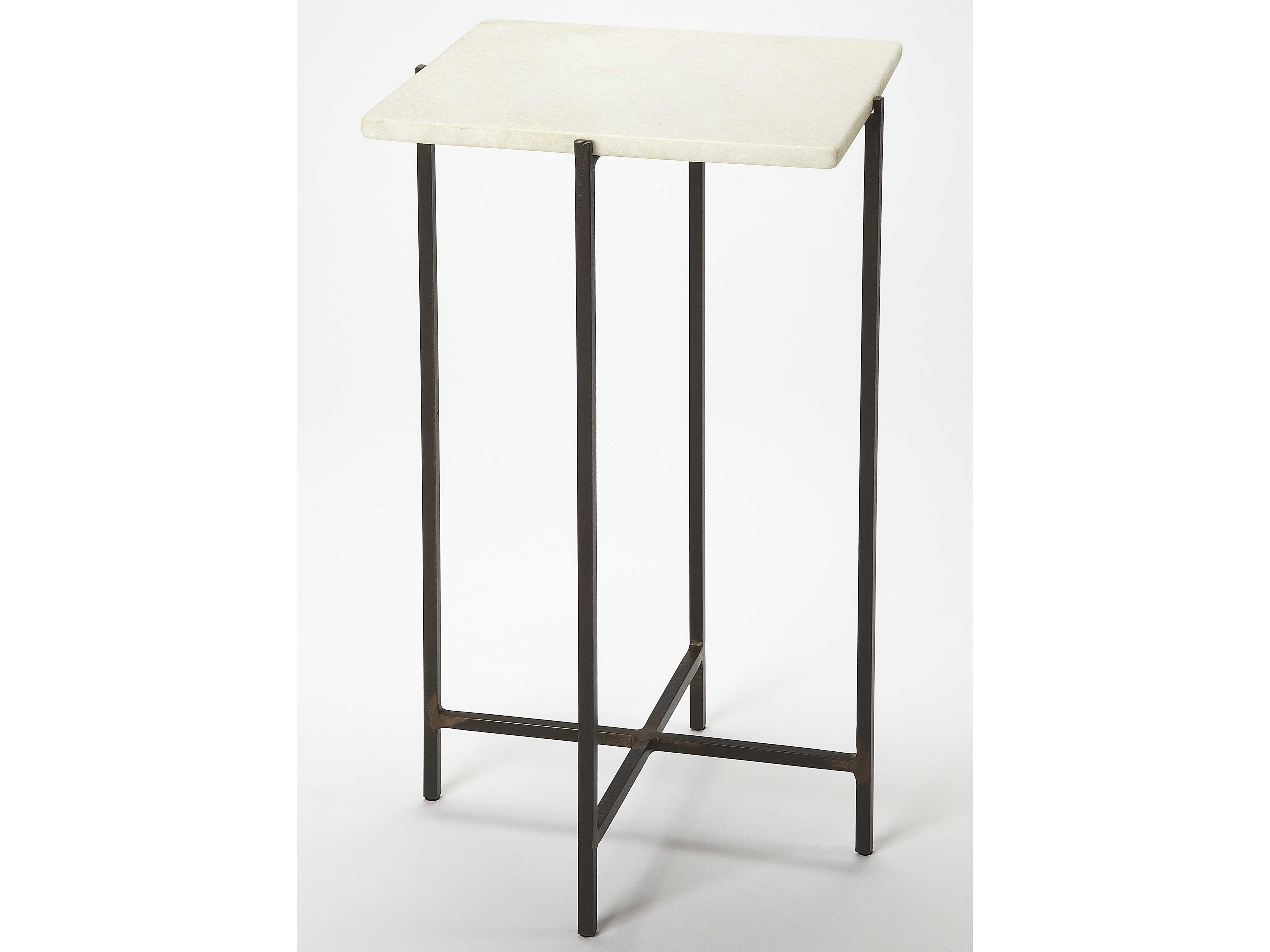 Butler Nigella Square Marble And Metal End Table