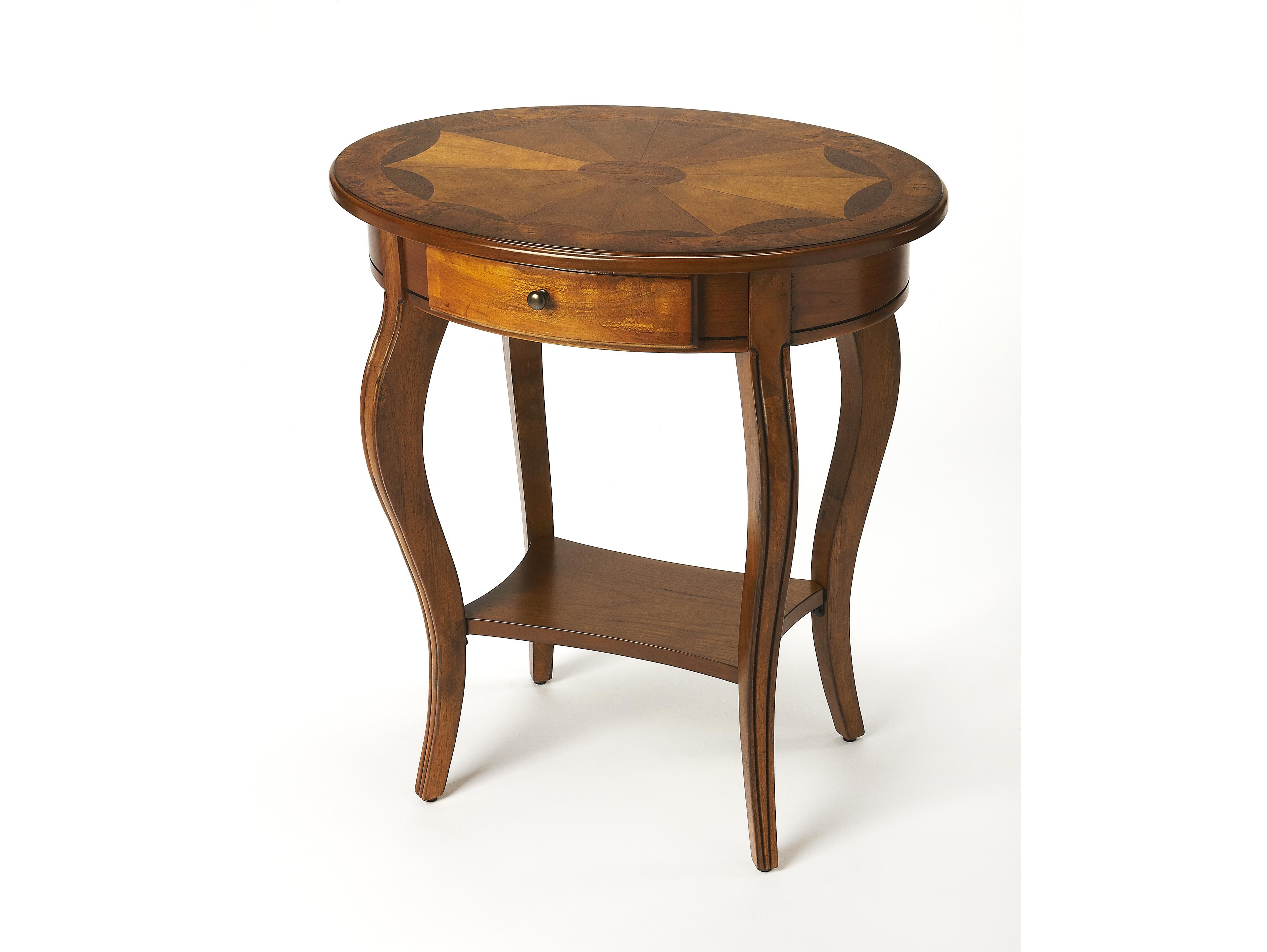 Butler Jeanette Oval Wood Olive Ash End Table