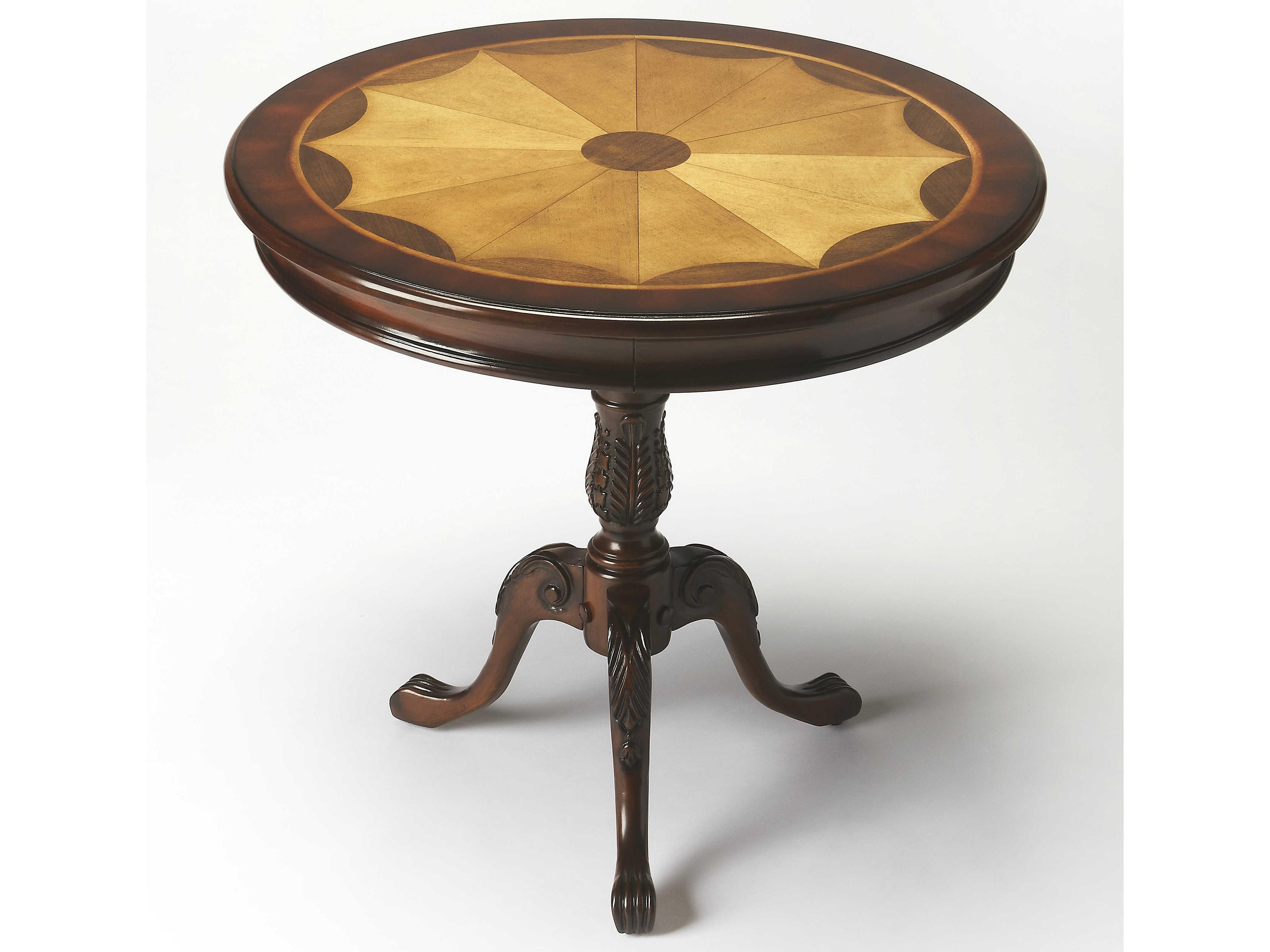 Butler Carissa Round Wood Cherry End Table
