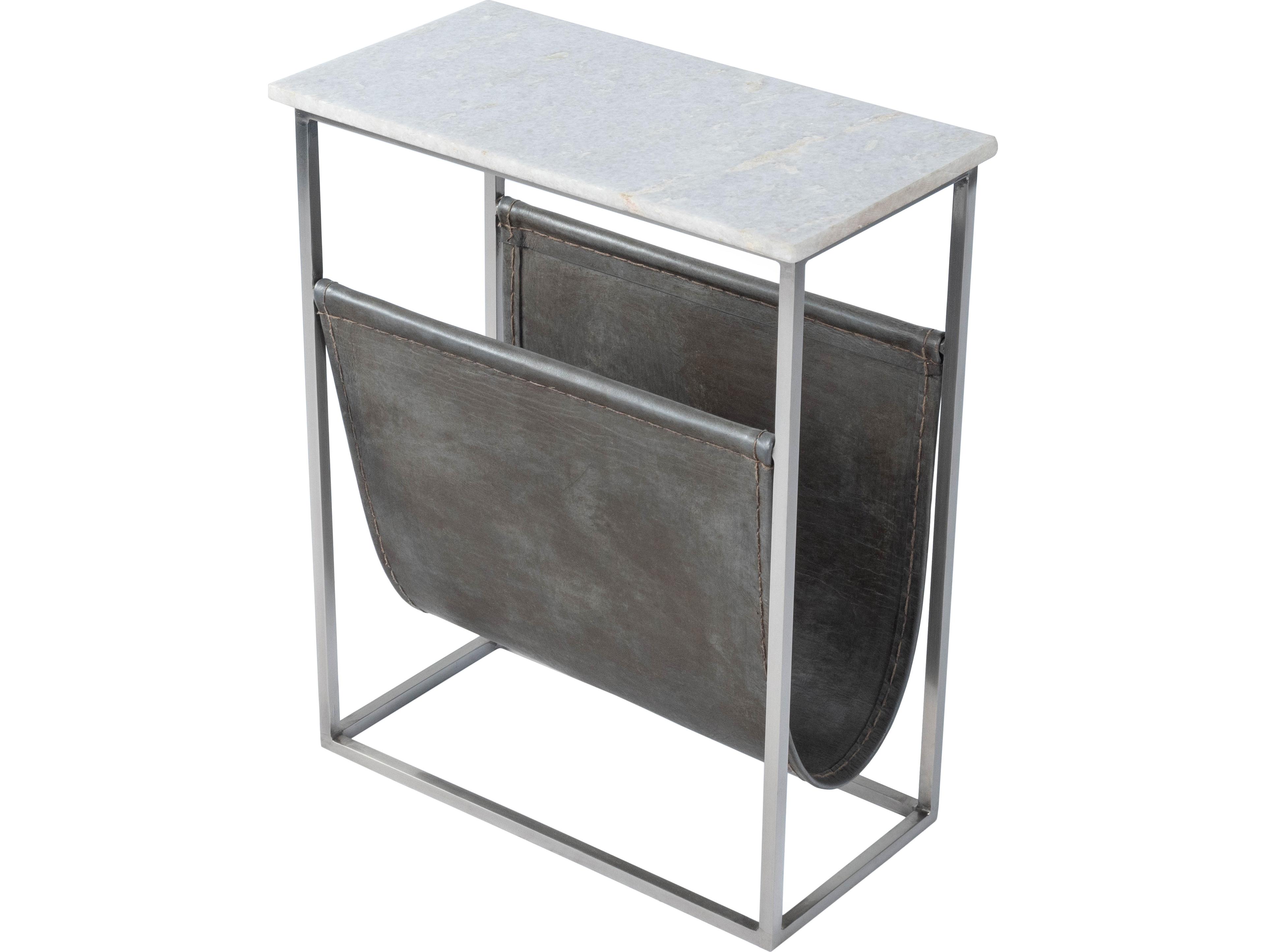 Butler Koler Rectangular Marble & Metal End Table