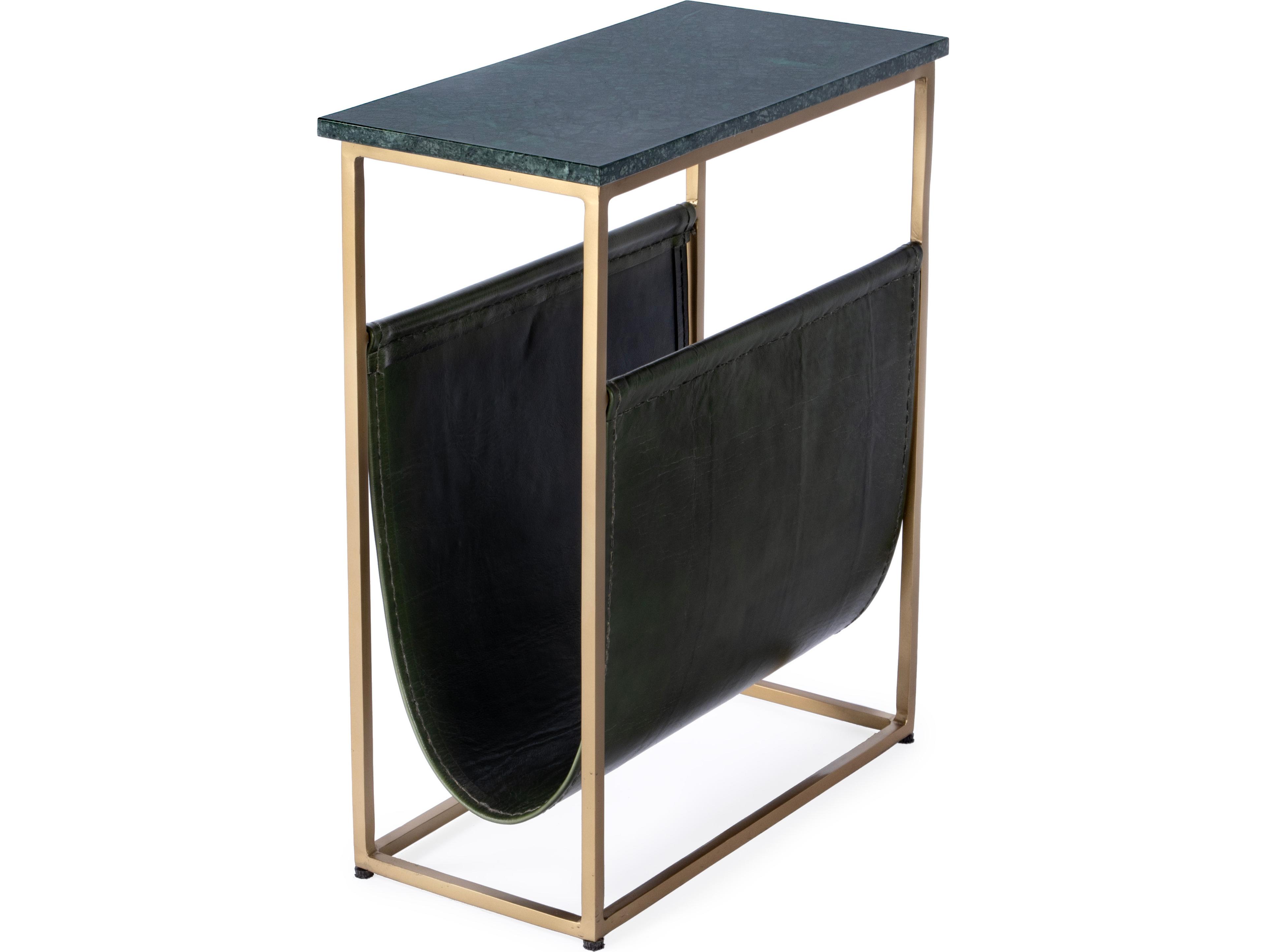 Butler Edie Rectangular Green Marble End Table