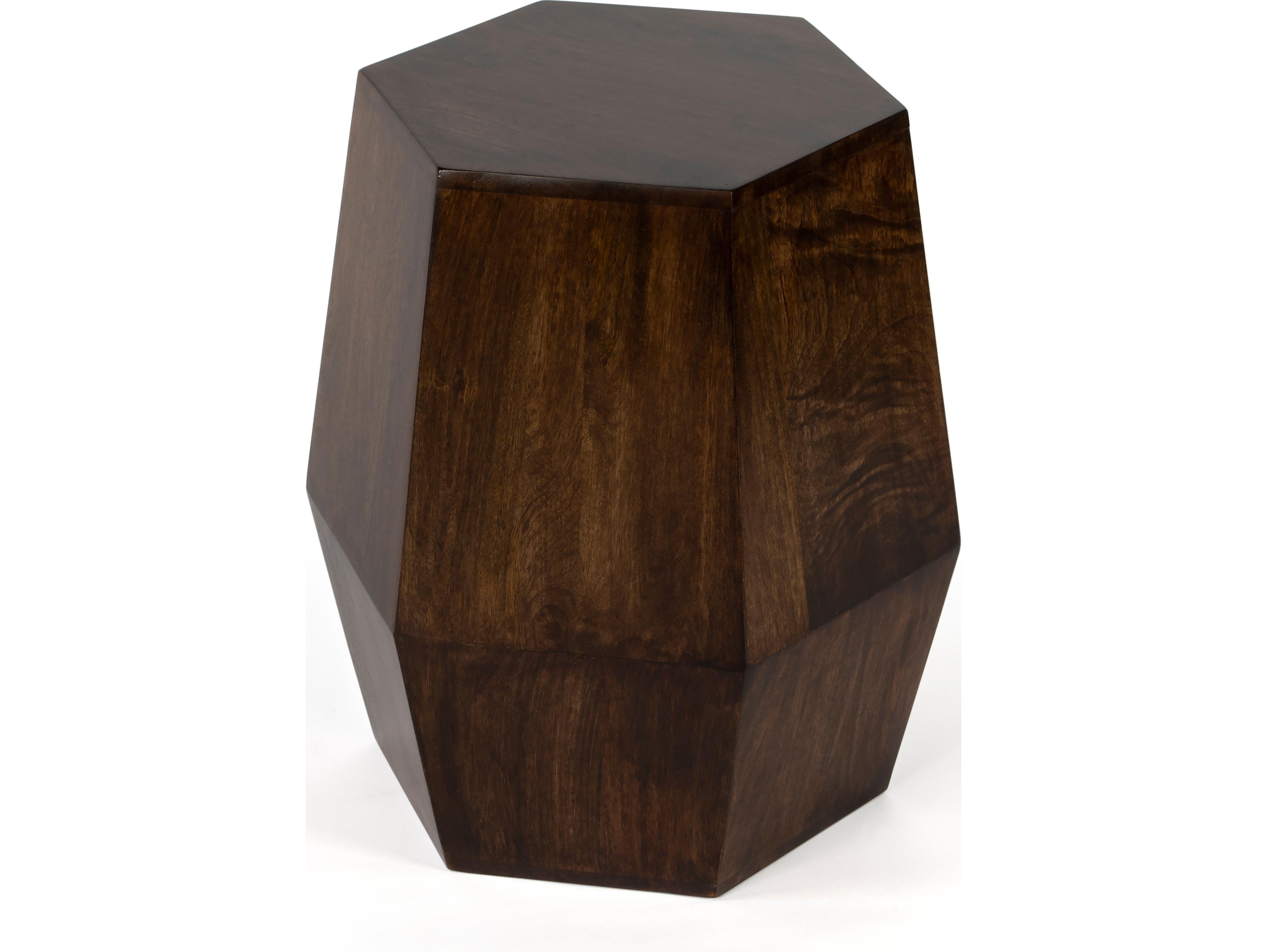 Butler Gulchatai Hexagon Wood Walnut End Table