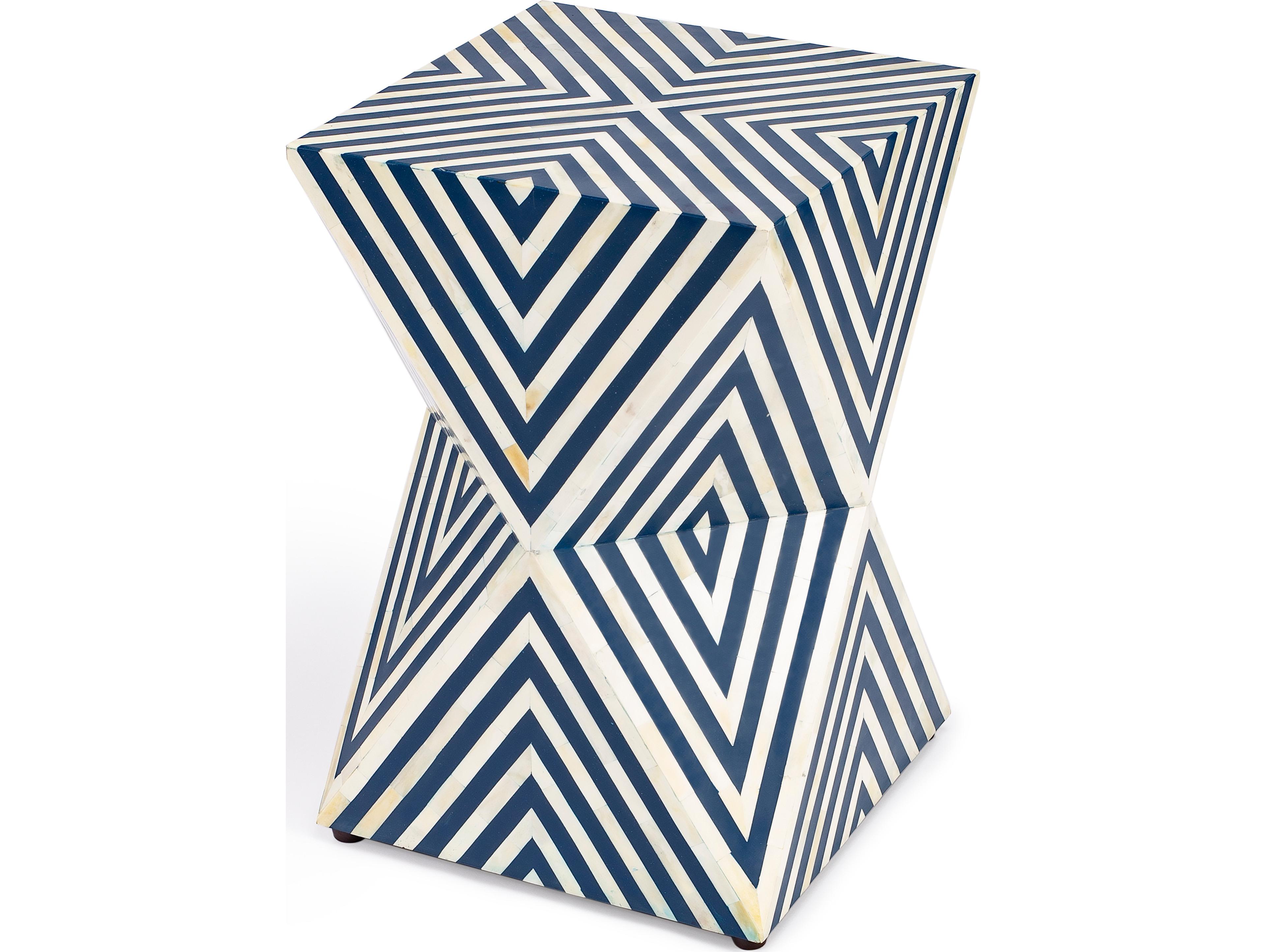 Butler Anais Square Blue Bone Inlay End Table