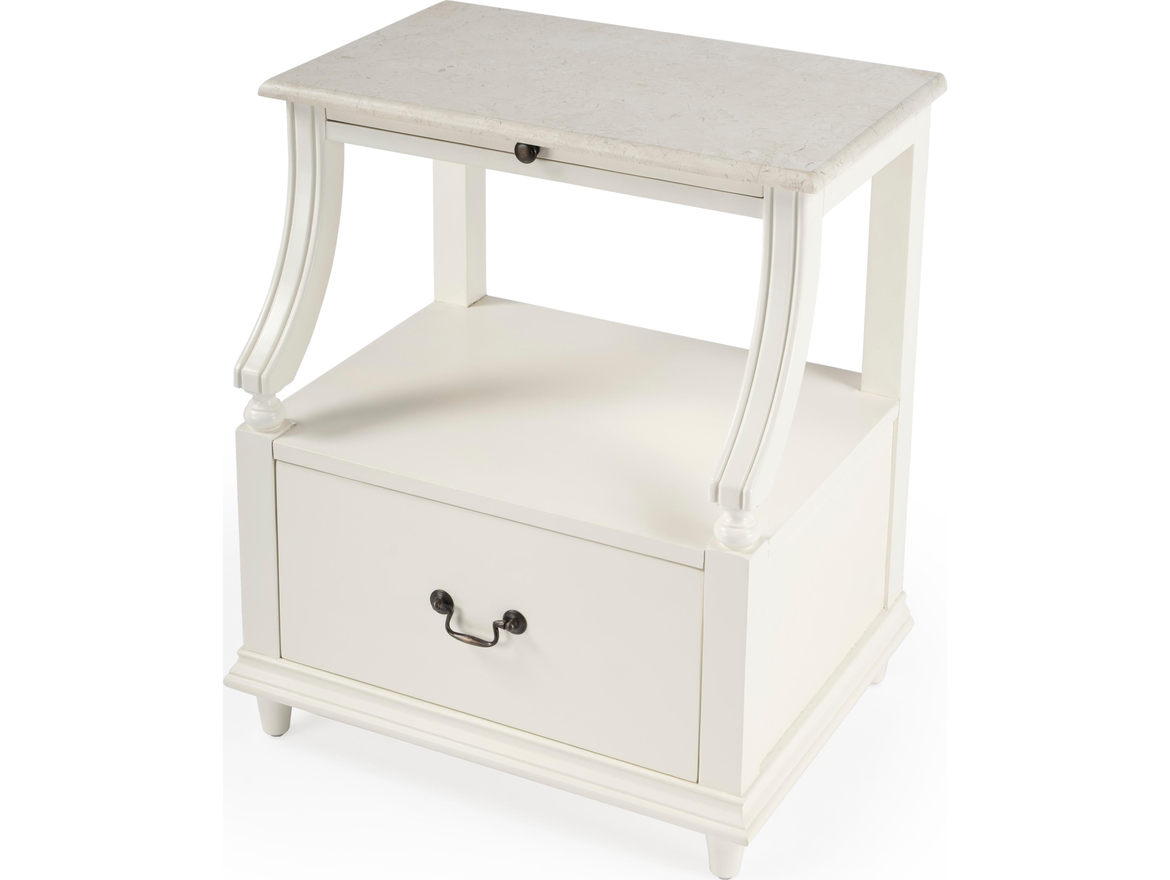 Butler Mabel 1-Drawer Mahogany Wood Nightstand