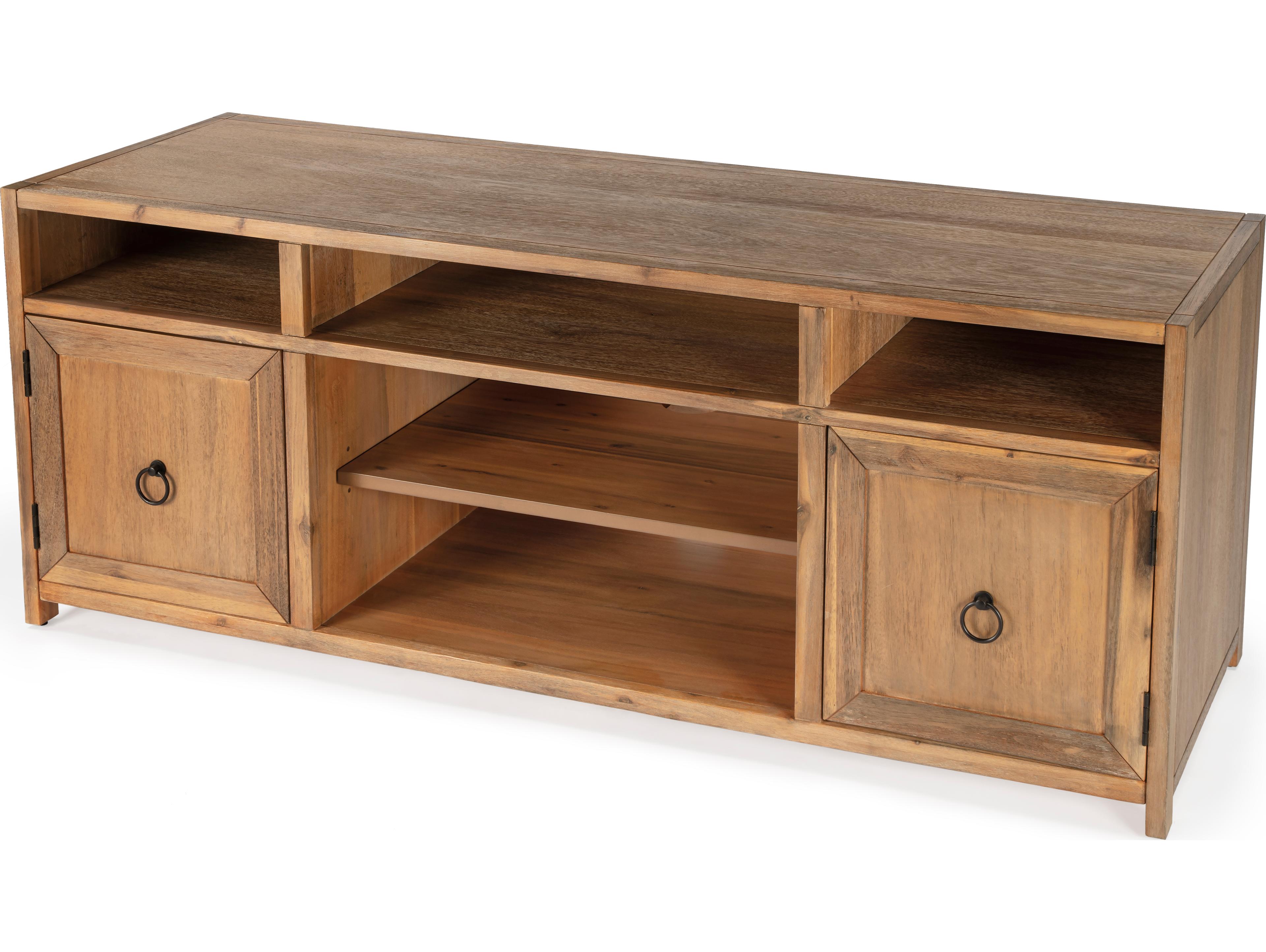 Butler Lark 65" Pine Wood Natural Mango TV Stand
