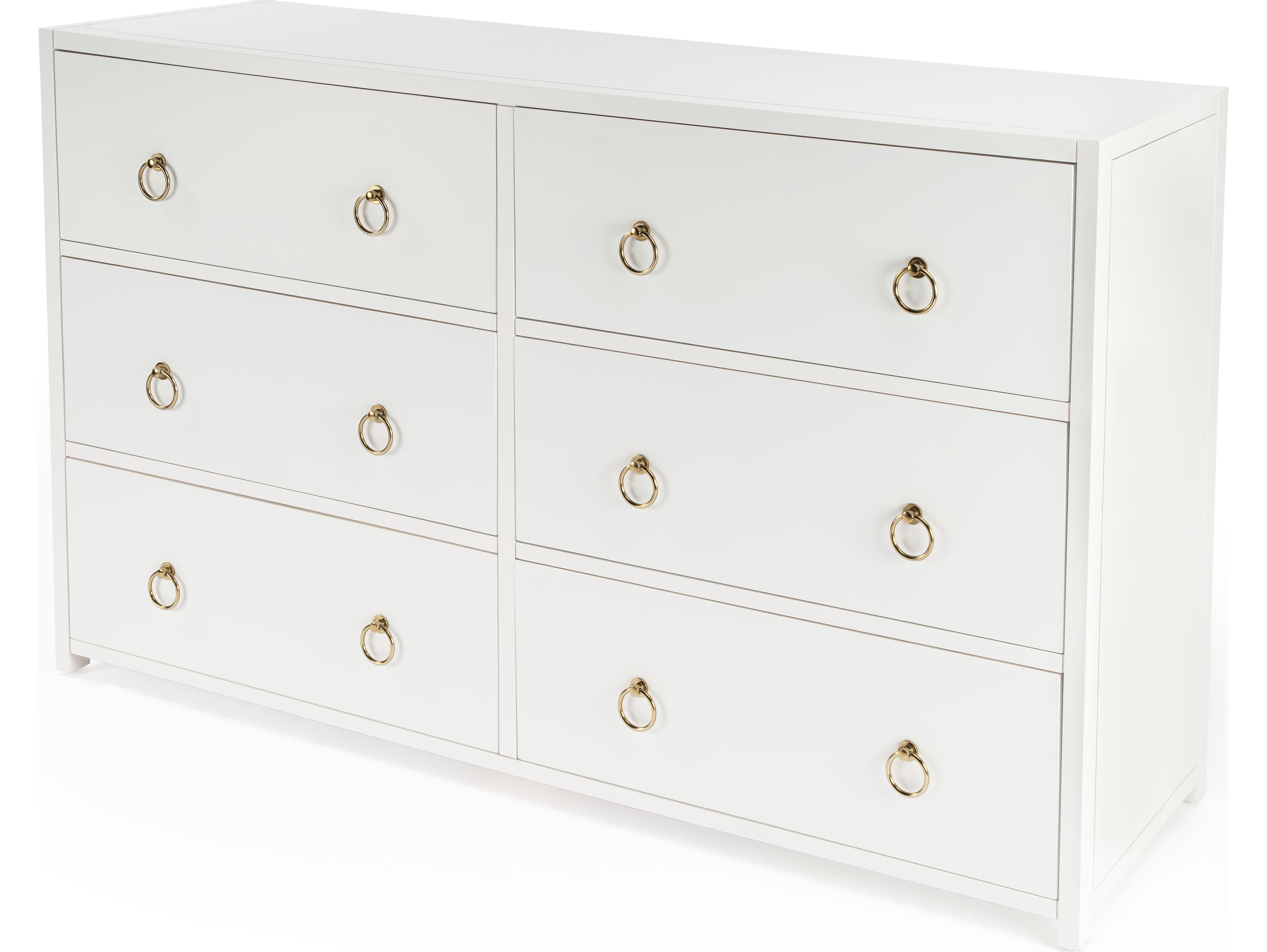 Lark 6-Drawers Acacia Wood Double Dresser