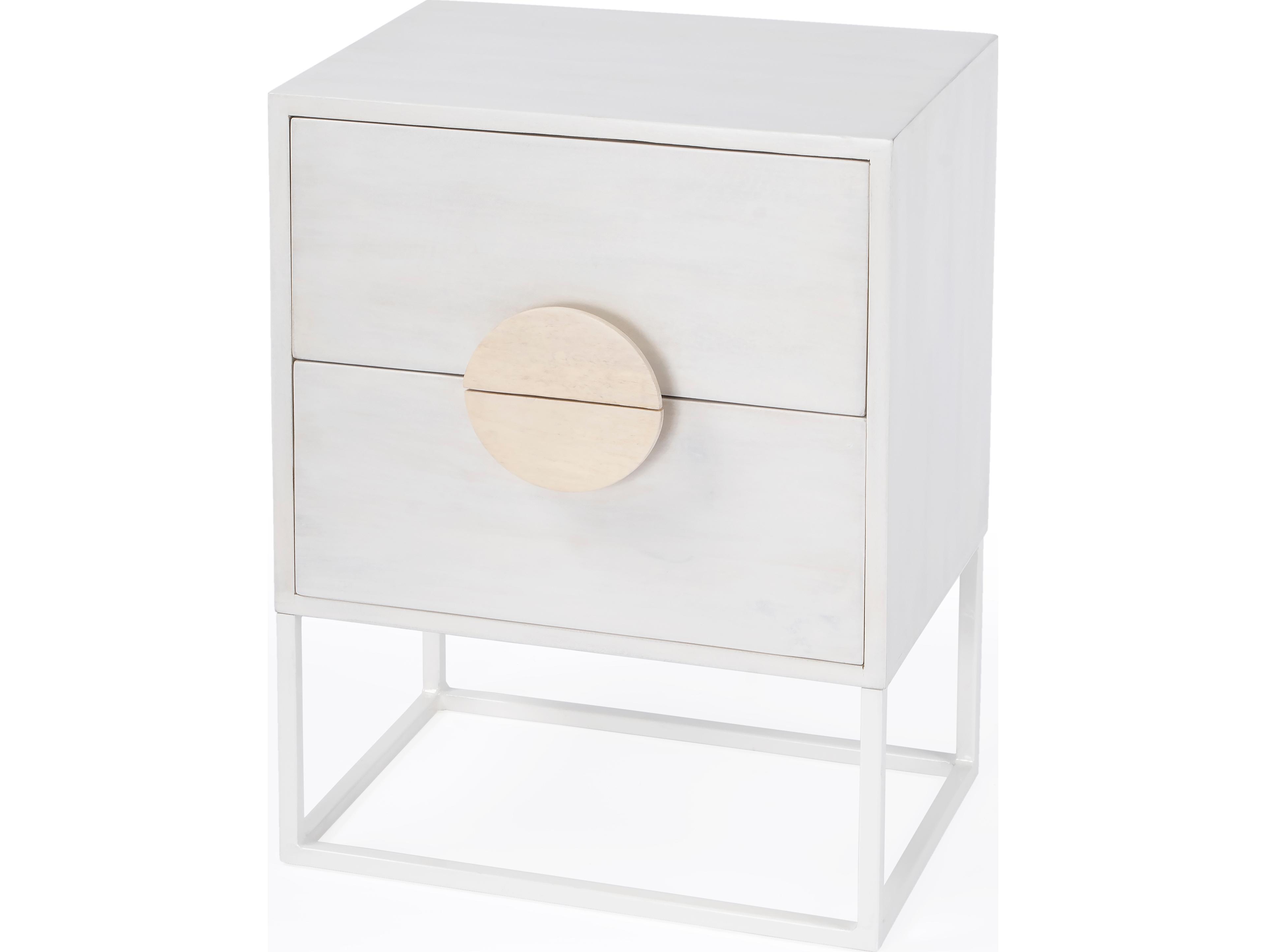 Butler Lennasa 2-Drawers Mango Wood Nightstand