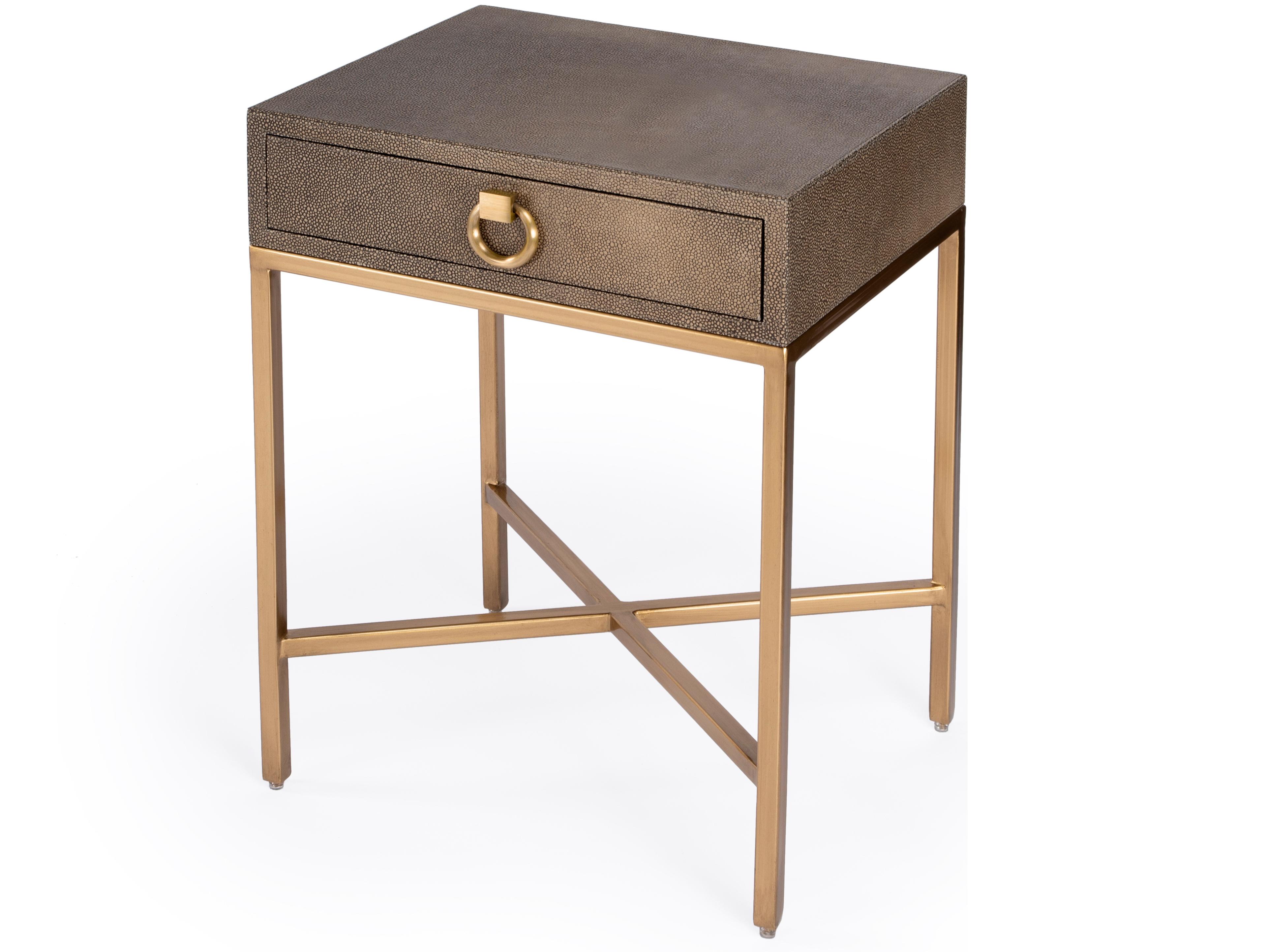 Butler Sullia Rectangular Leather End Table