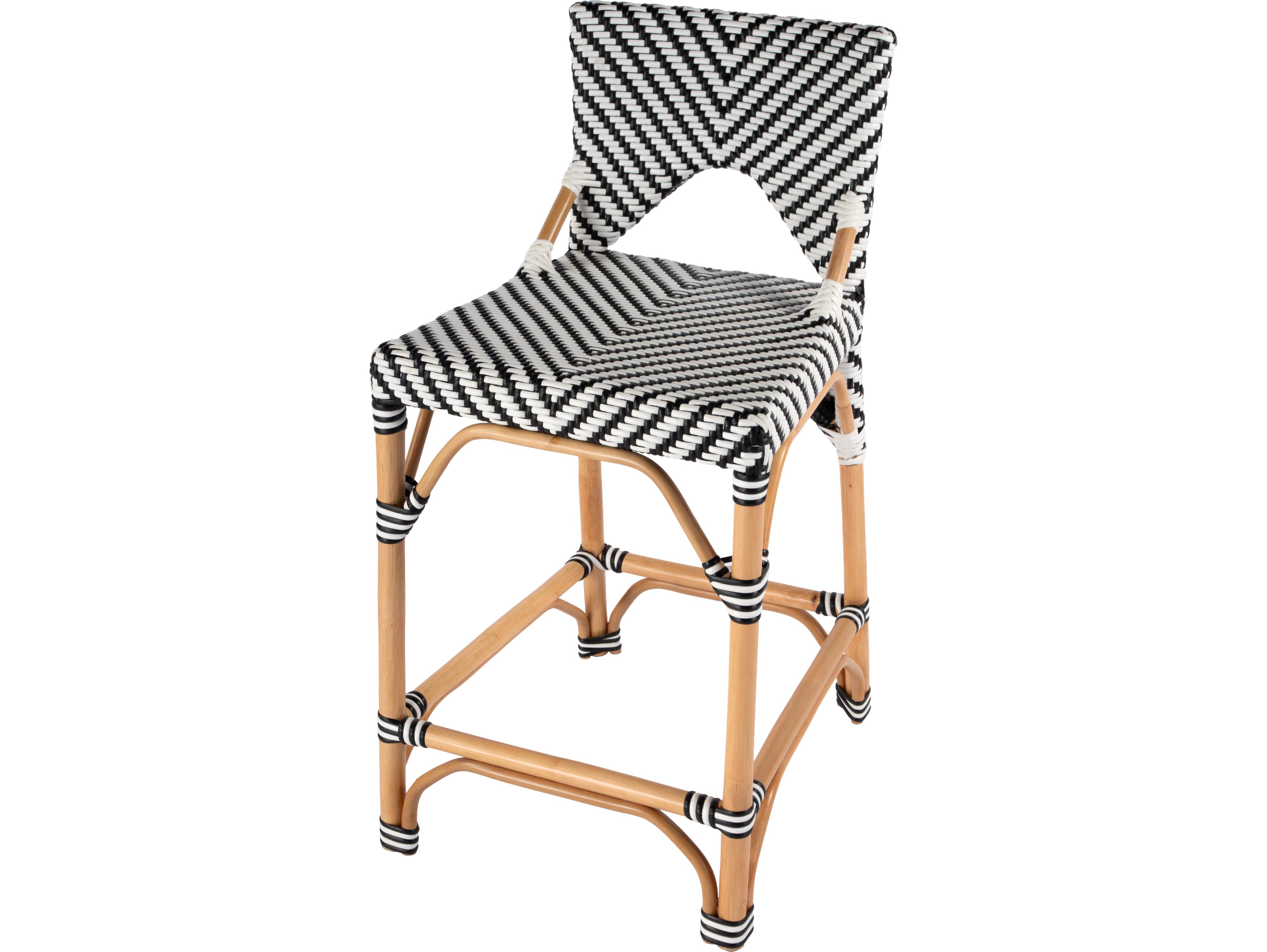 Butler Creanly Black Rattan Counter Stool