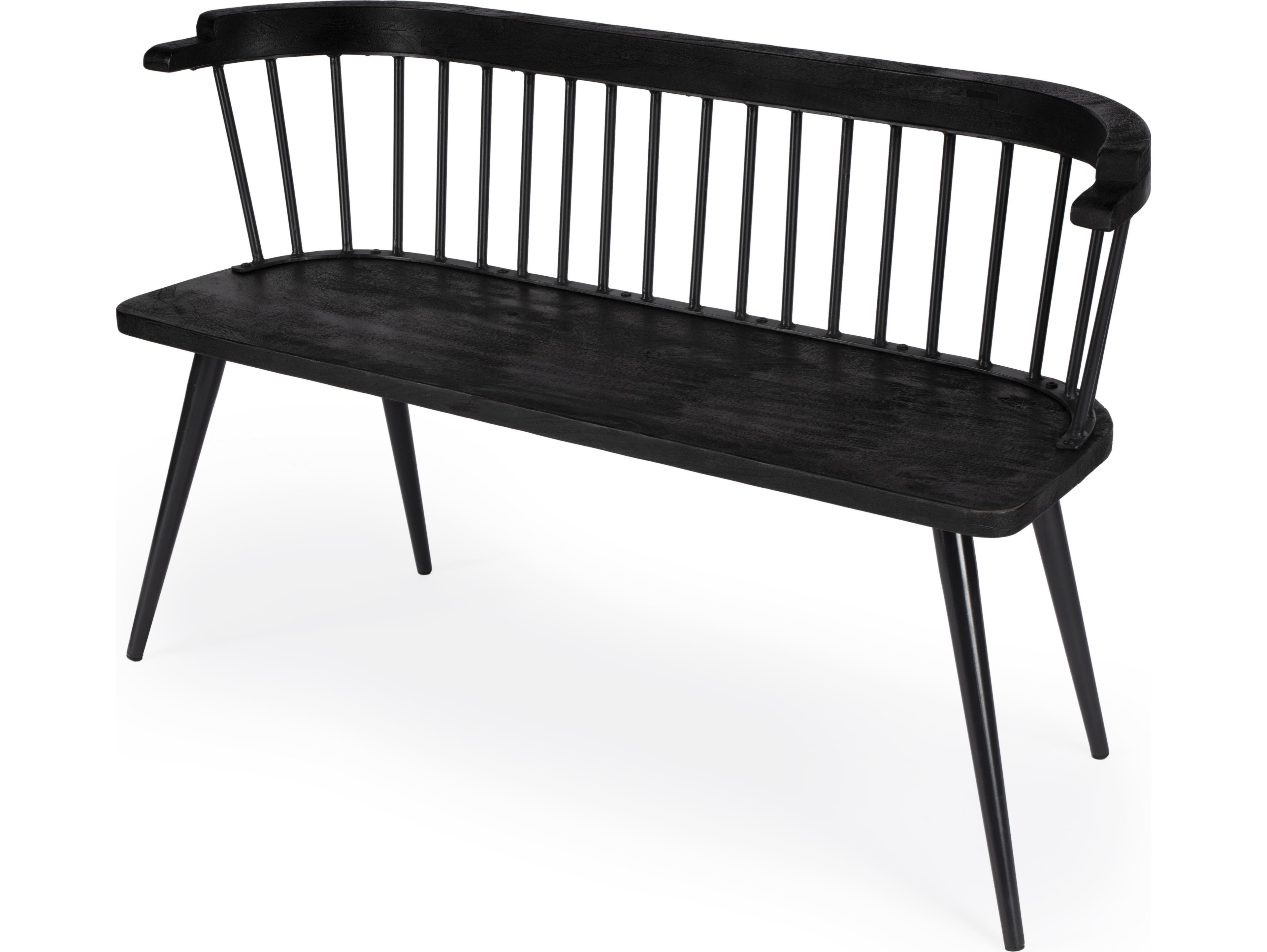 Butler Tempe Industrial Chic Black Accent Bench