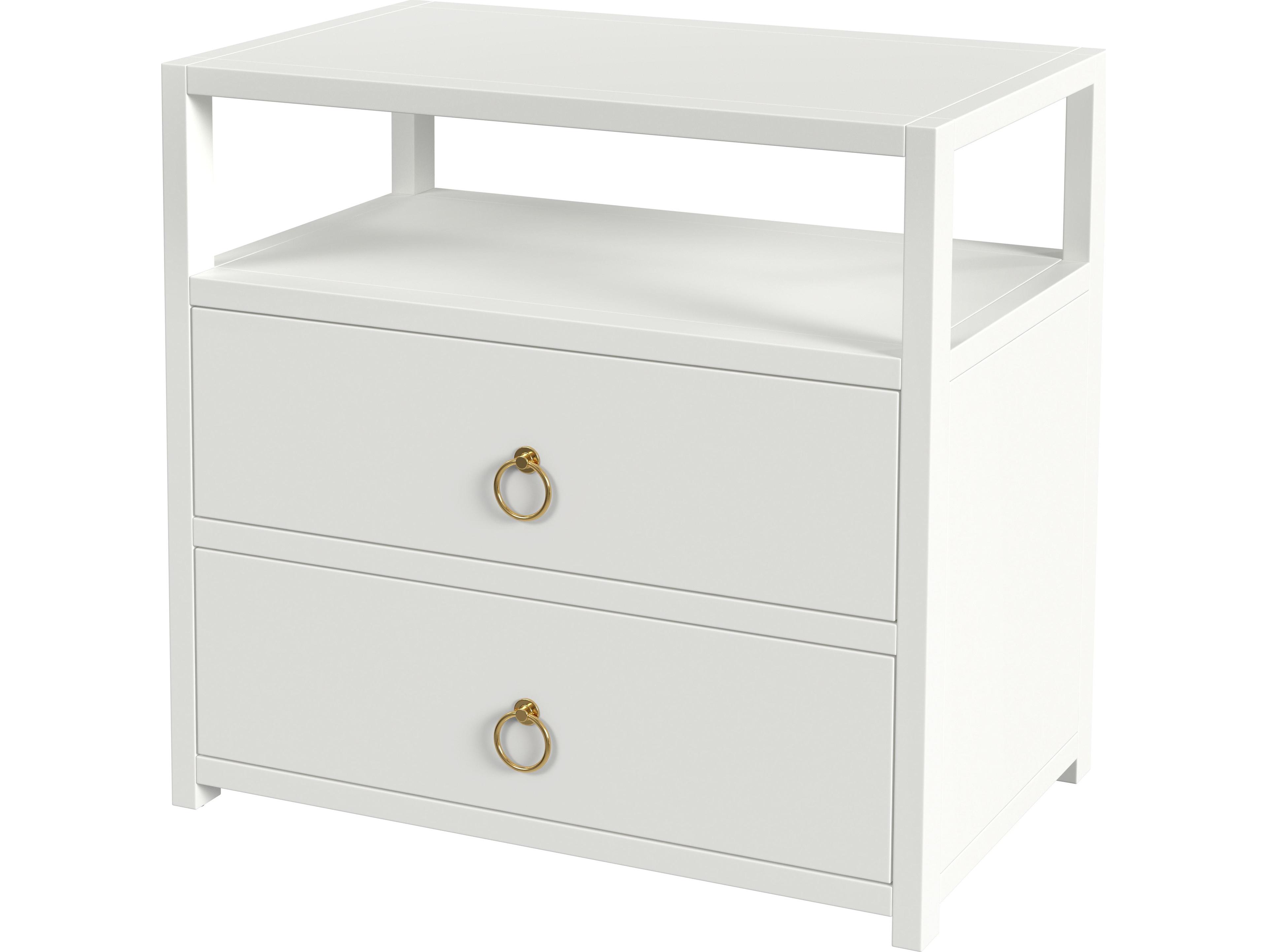 Butler Lark 2-Drawers Acacia Wood Nightstand
