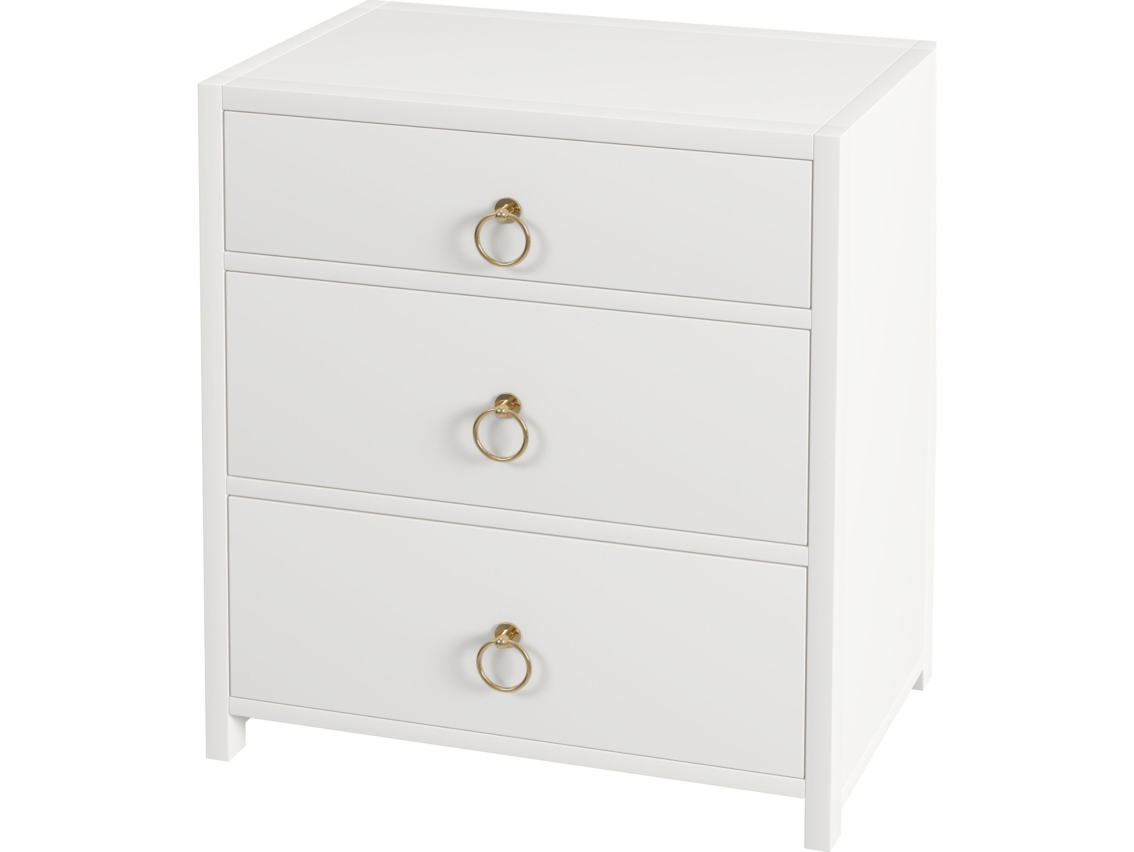 Butler Lark 3-Drawers Acacia Wood Nightstand