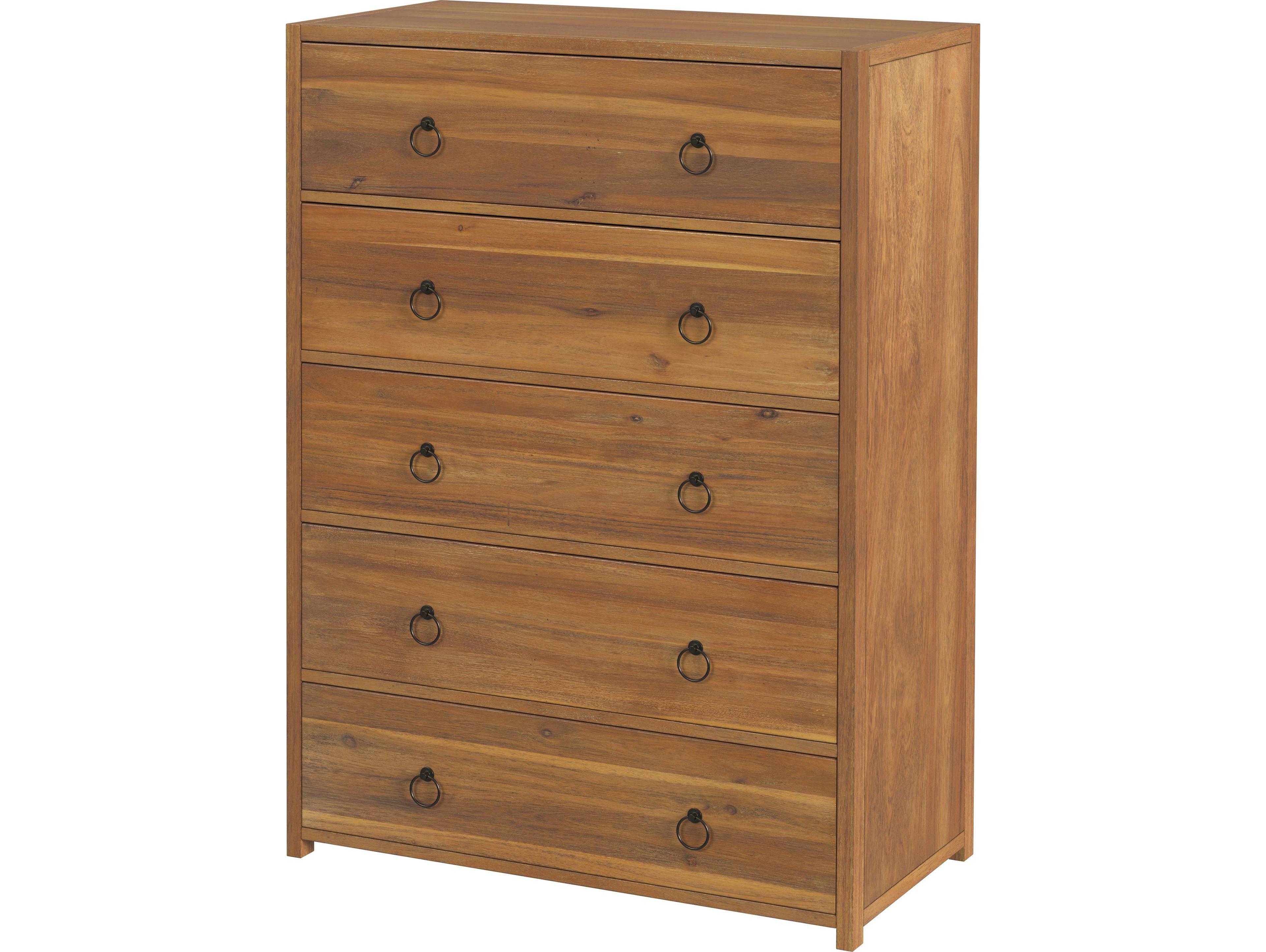Butler Lark 5-Drawers Pine Wood Dresser