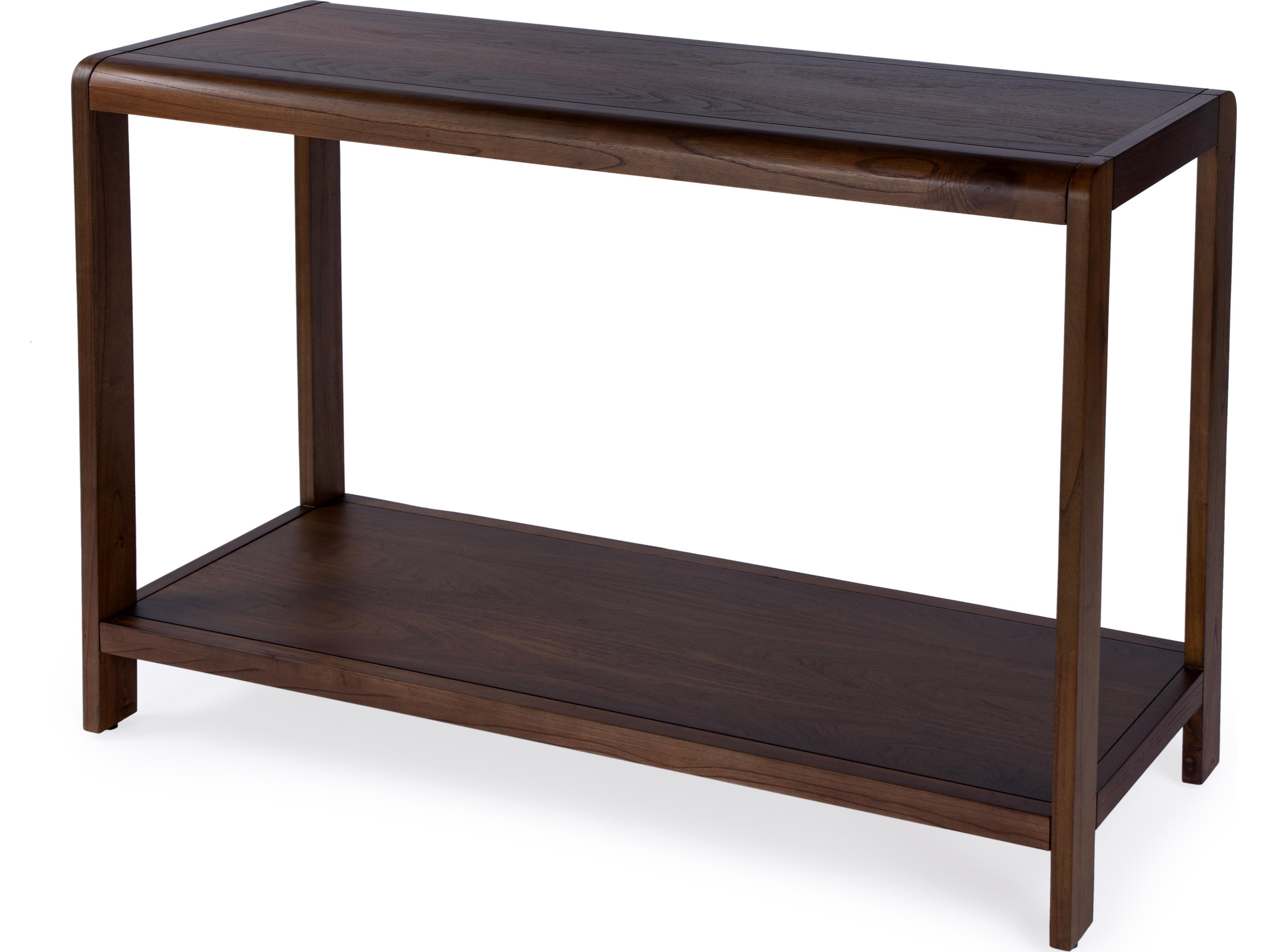 Butler Hanover Rectangular Wood Walnut Console Table